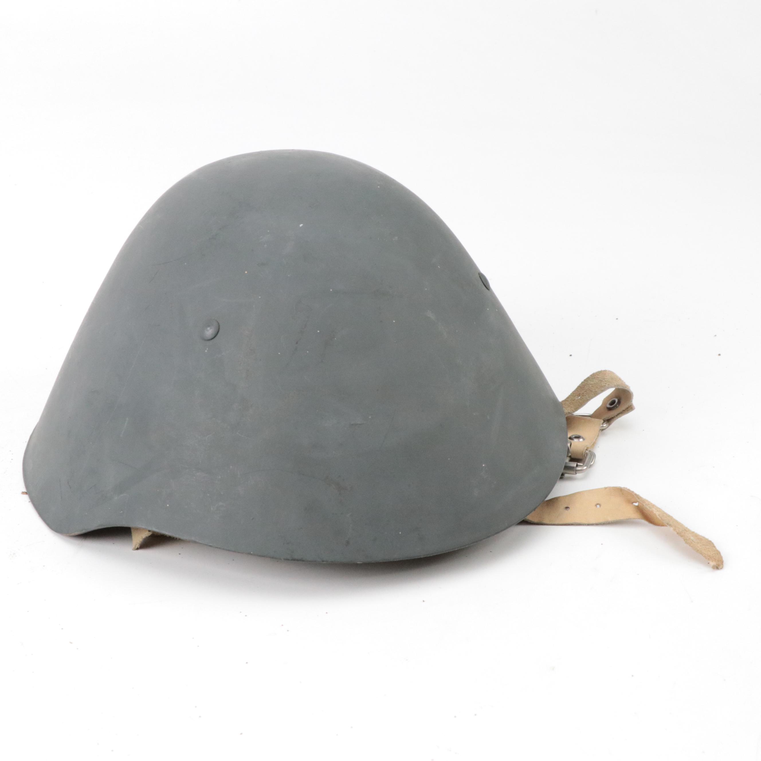 East German M57 Helmet Liner and Czech Helmet, Mid-20th Century