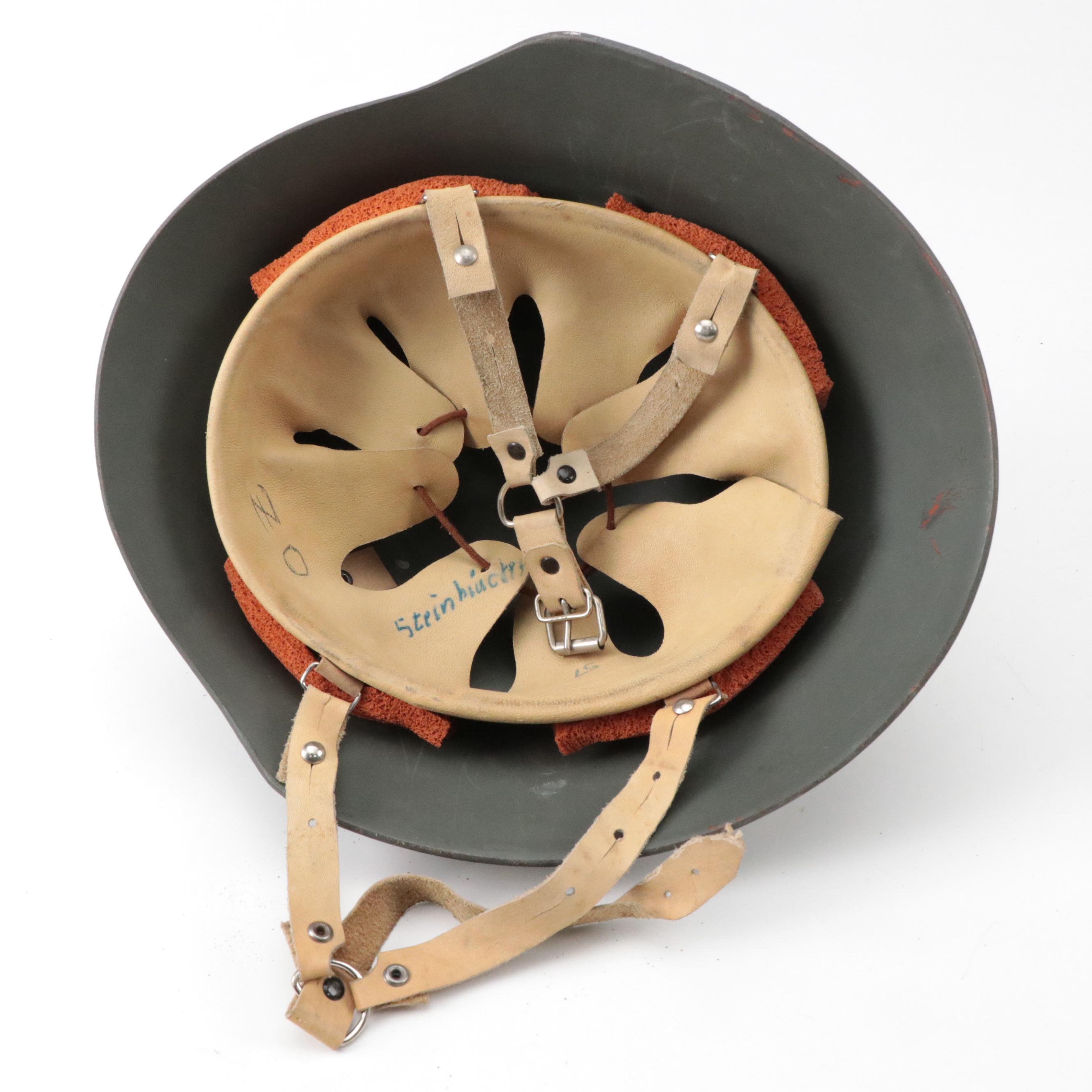 East German M57 Helmet Liner and Czech Helmet, Mid-20th Century