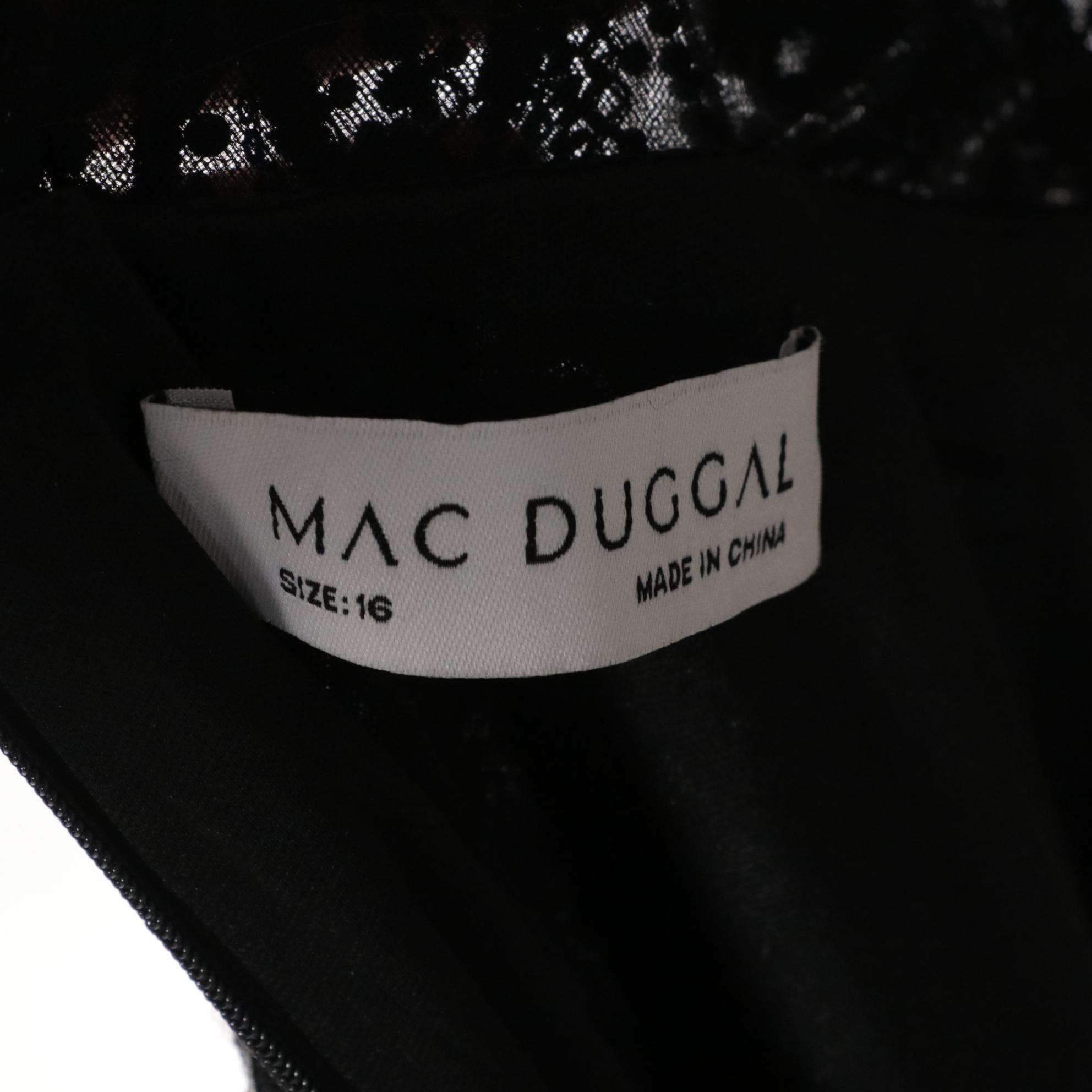 Mac Duggal Black Feather, Bead and Sequin Embellished Gown Everything