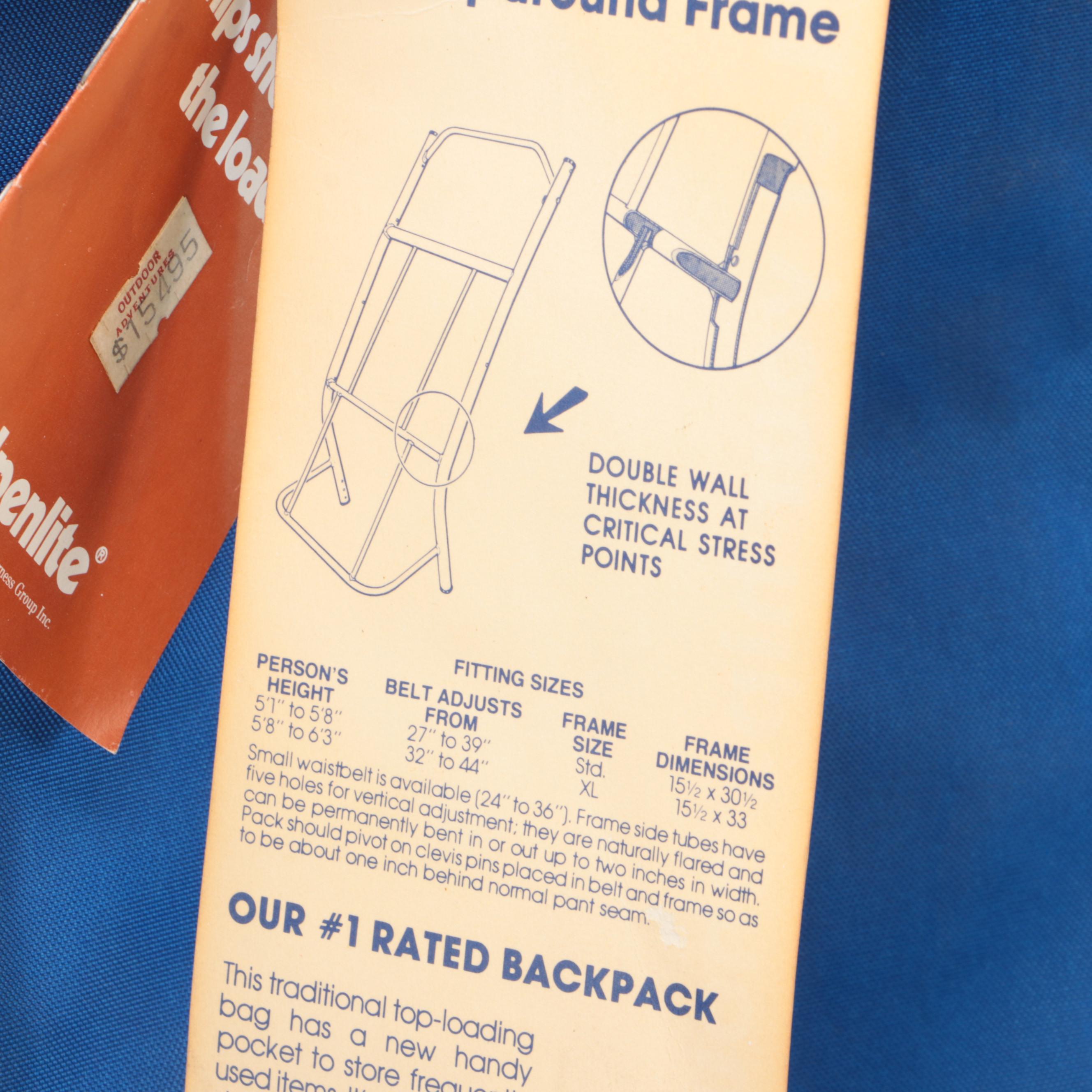 Alpenlite XL External Frame Hiking Backpack with Sleeping Bags in