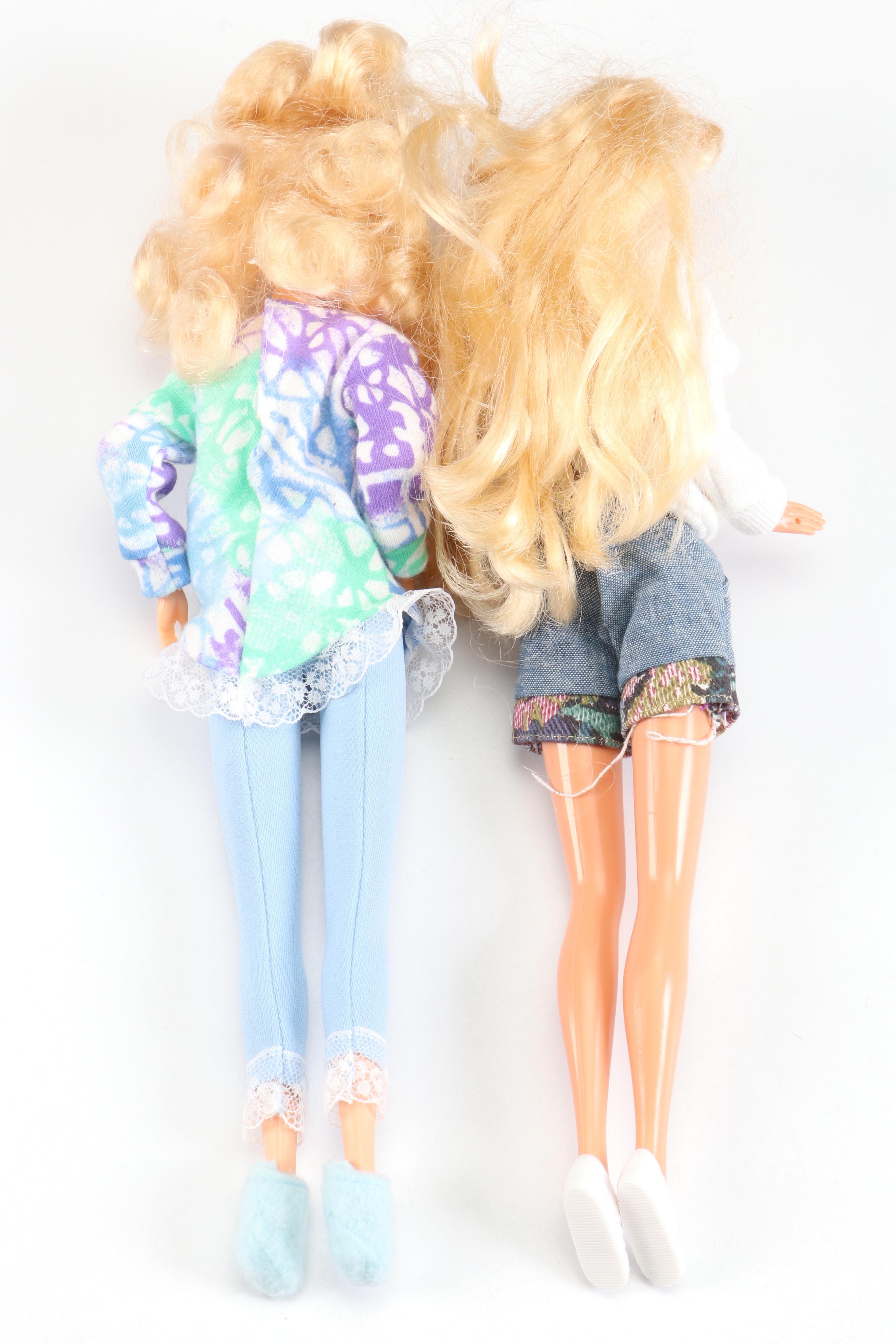 Mattel Doll Trunks with Barbie and Bandai Dolls, Clothes and Accessories, 1961