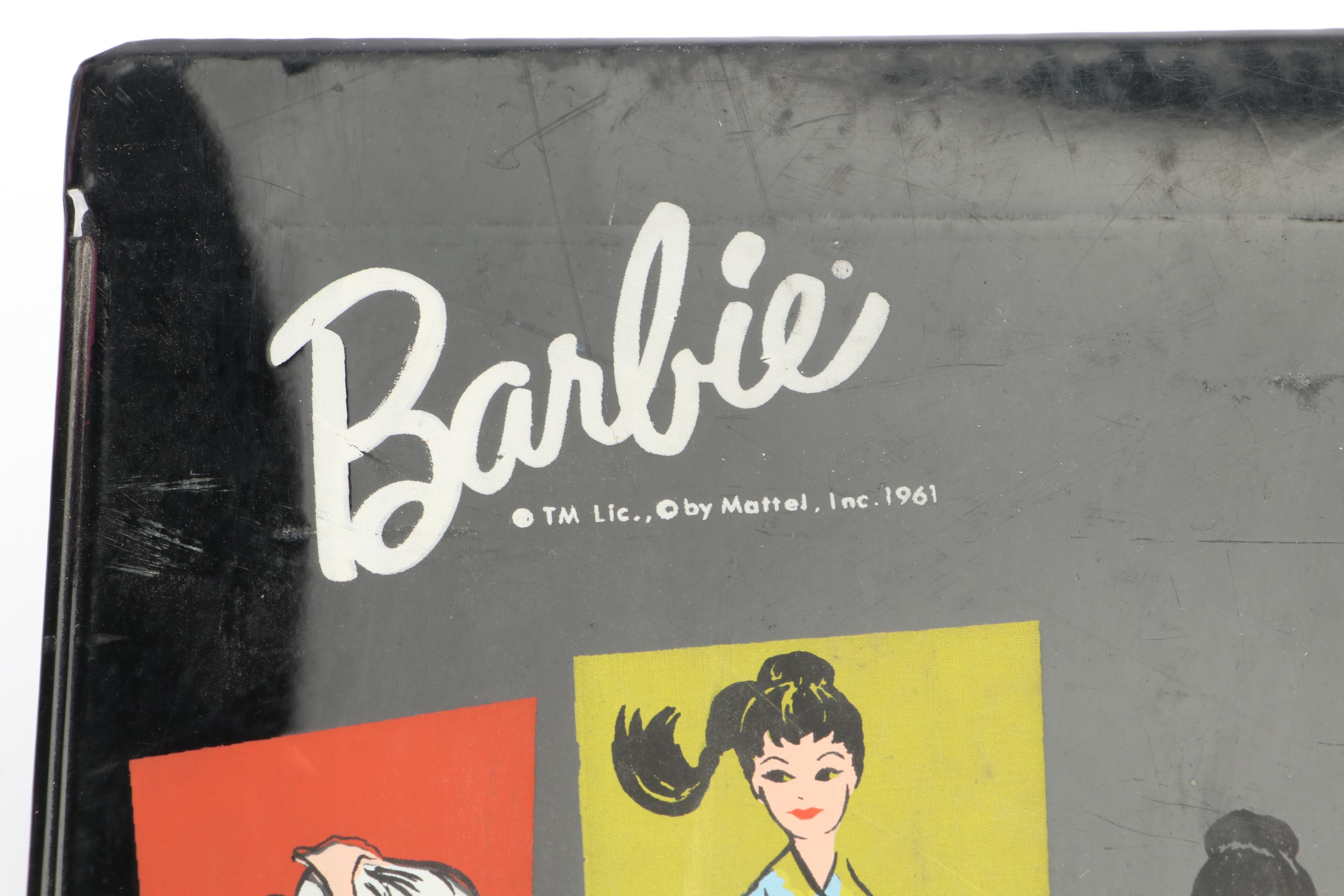 Mattel Doll Trunks with Barbie and Bandai Dolls, Clothes and Accessories, 1961