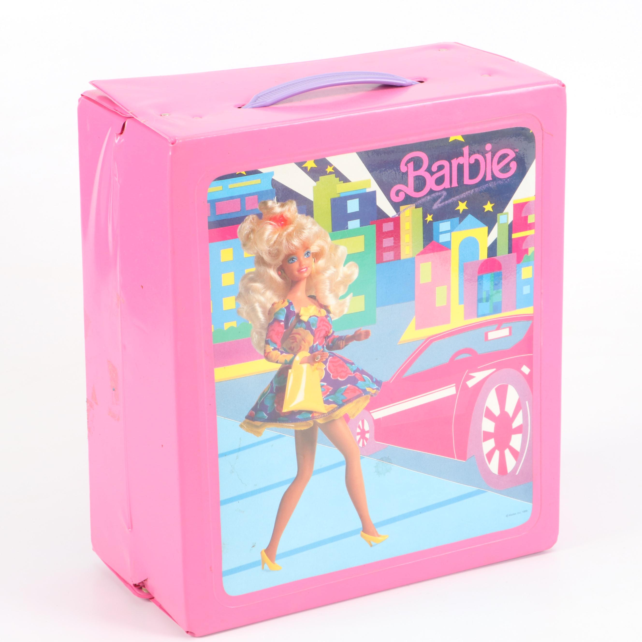 Mattel Doll Trunks with Barbie and Bandai Dolls, Clothes and Accessories, 1961