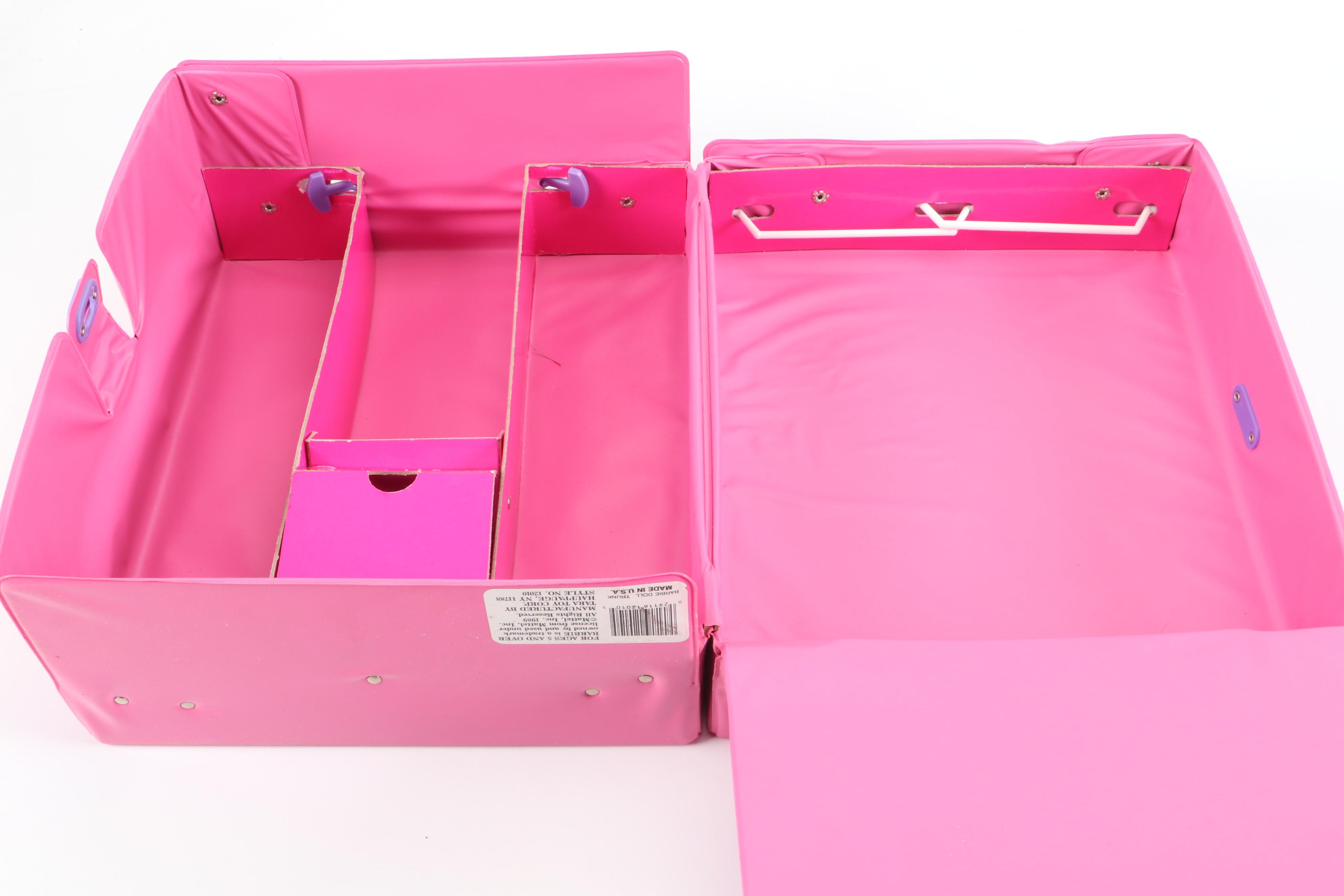 Mattel Doll Trunks with Barbie and Bandai Dolls, Clothes and Accessories, 1961