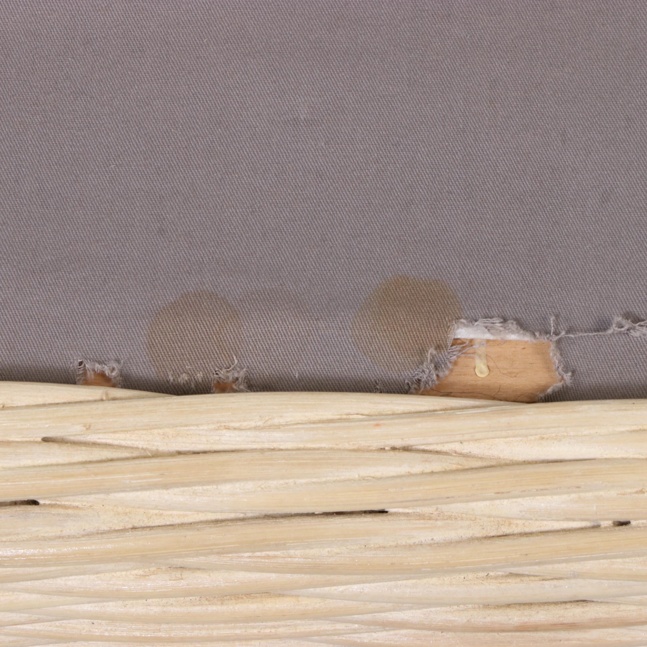 Wicker Woven Sectional Sofa with Coordinating Glass Top Coffee Table