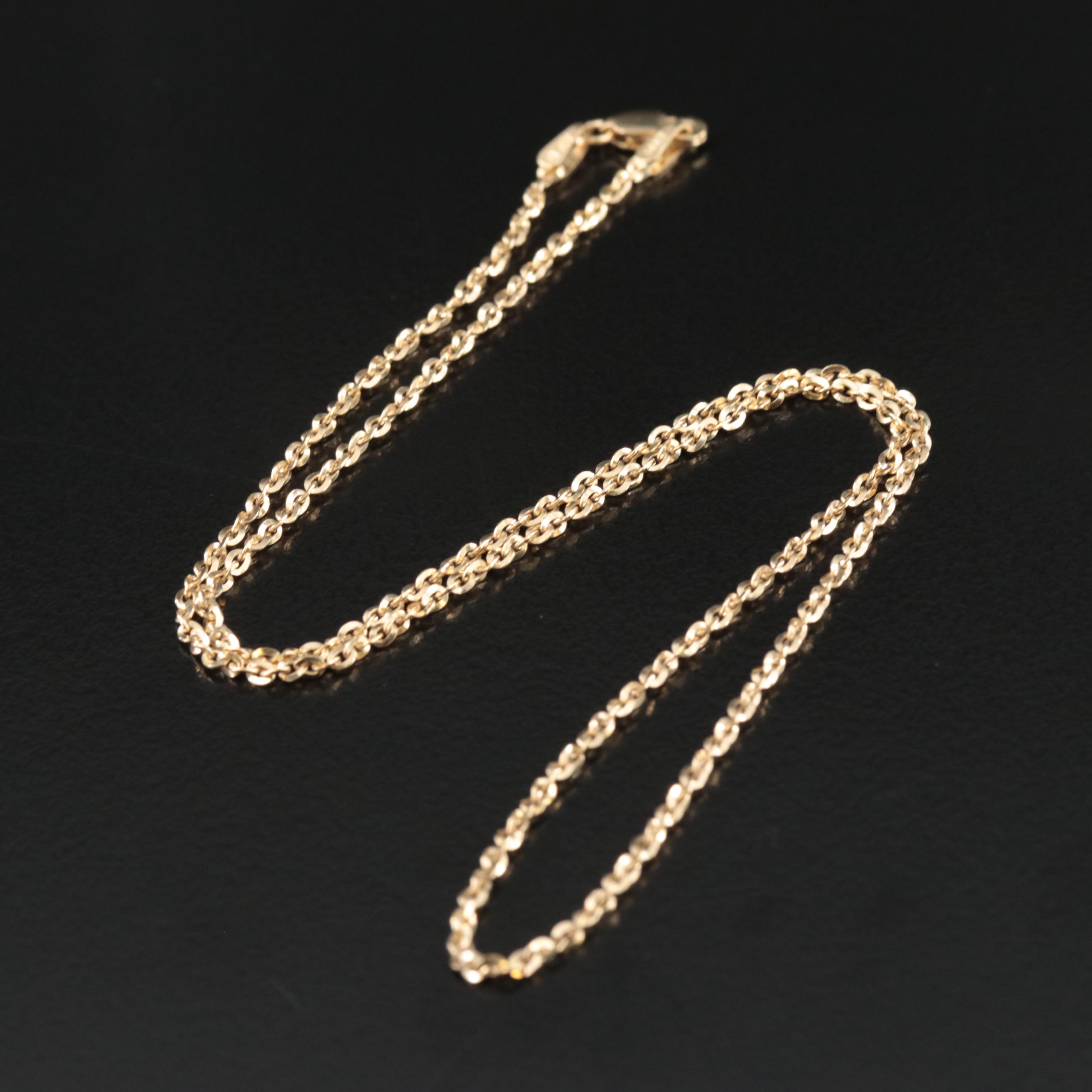14K Twisted Cable Link Necklace Everything But The House