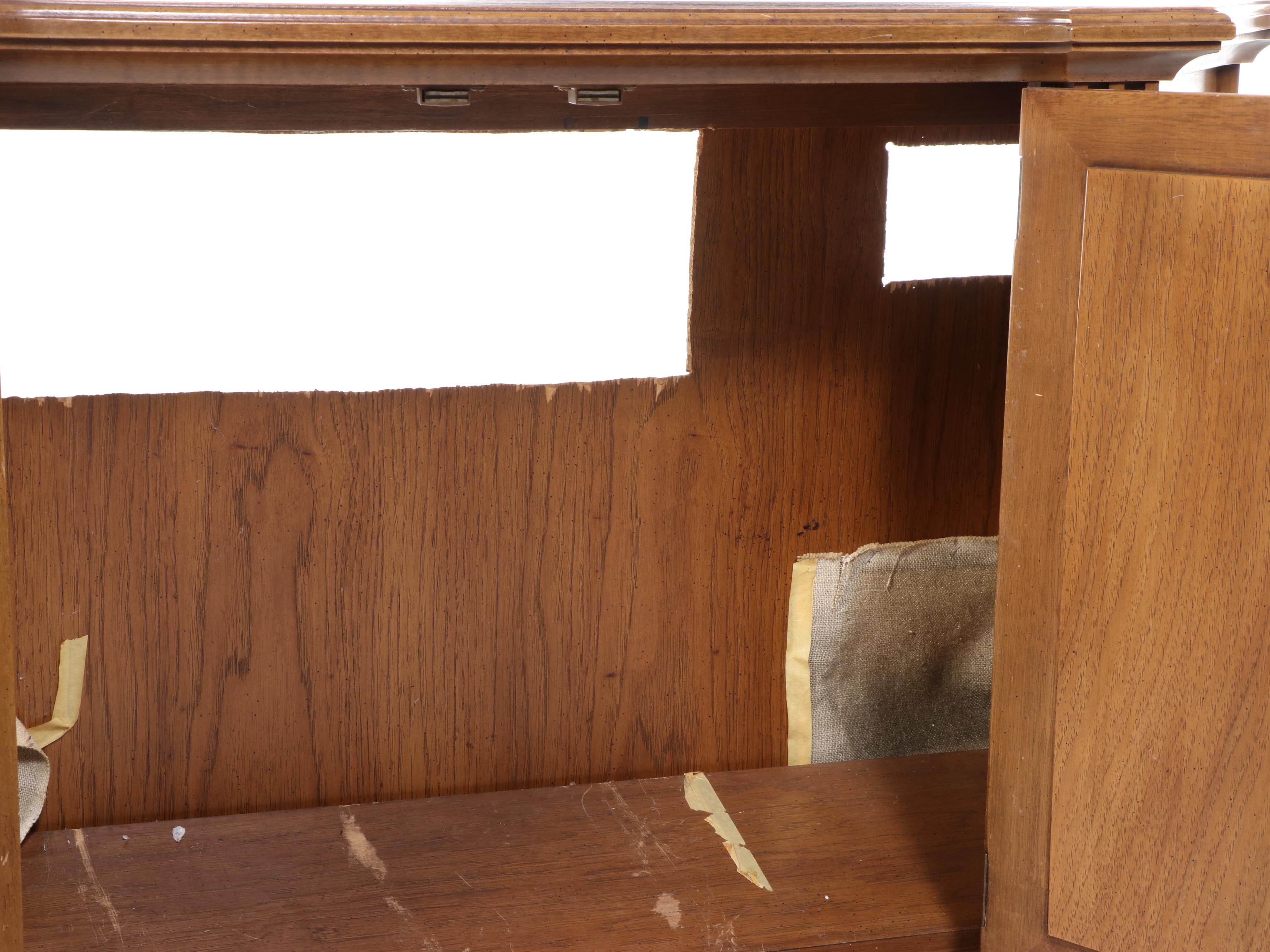 Federal Style Walnut Finish Credenza