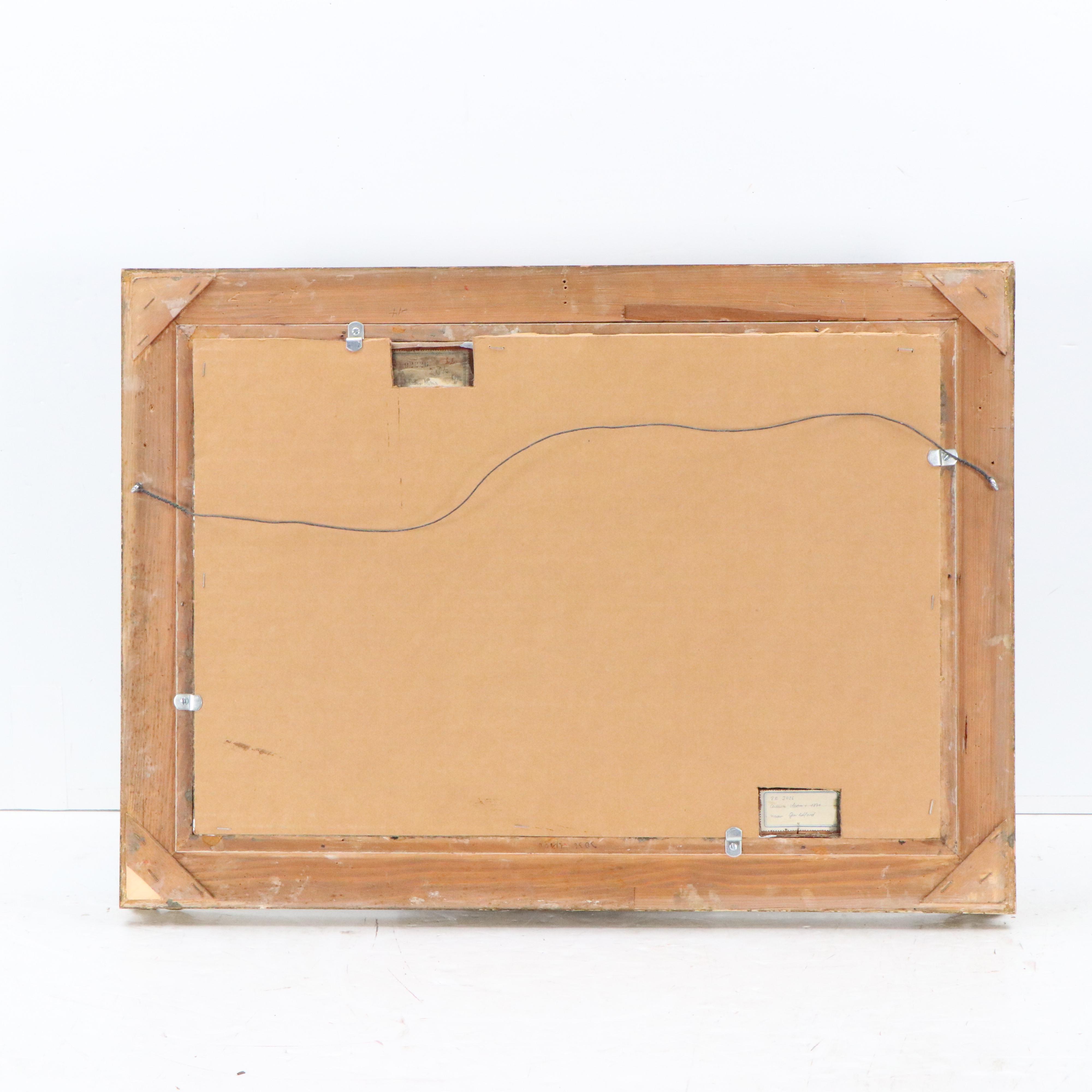 Bucolic Landscape Oil Painting of Domestic Scene, Circa 1871