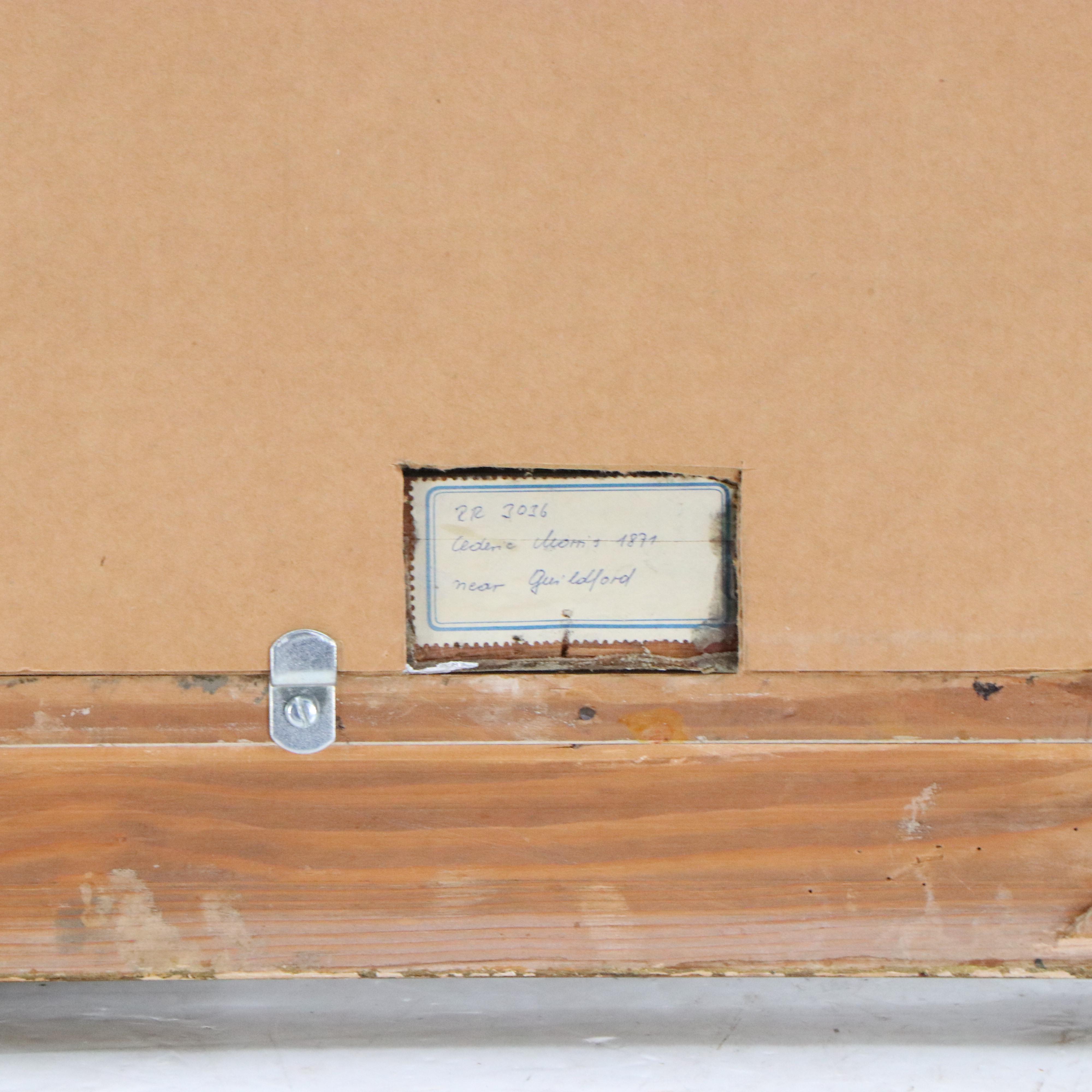 Bucolic Landscape Oil Painting of Domestic Scene, Circa 1871