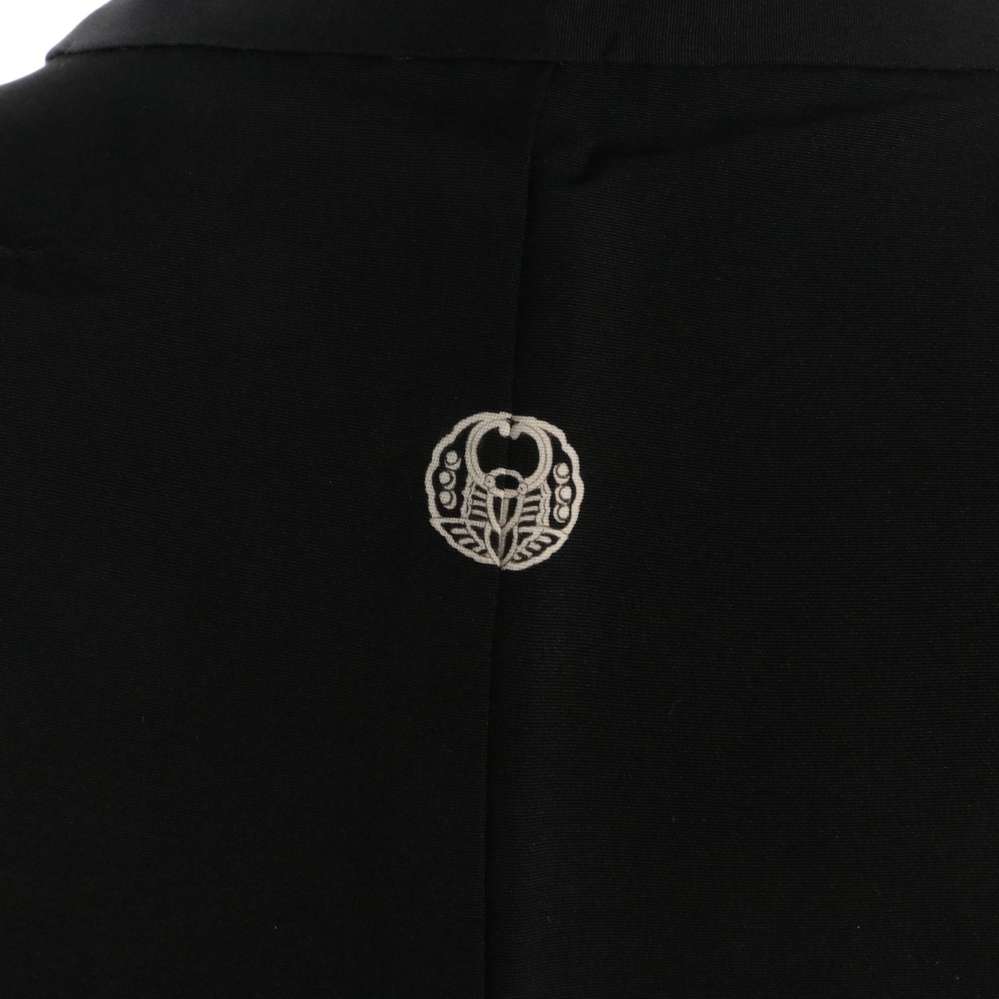 Japanese Haori Jackets in Black and White Embroidered Shibori Silk, Shōwa Period