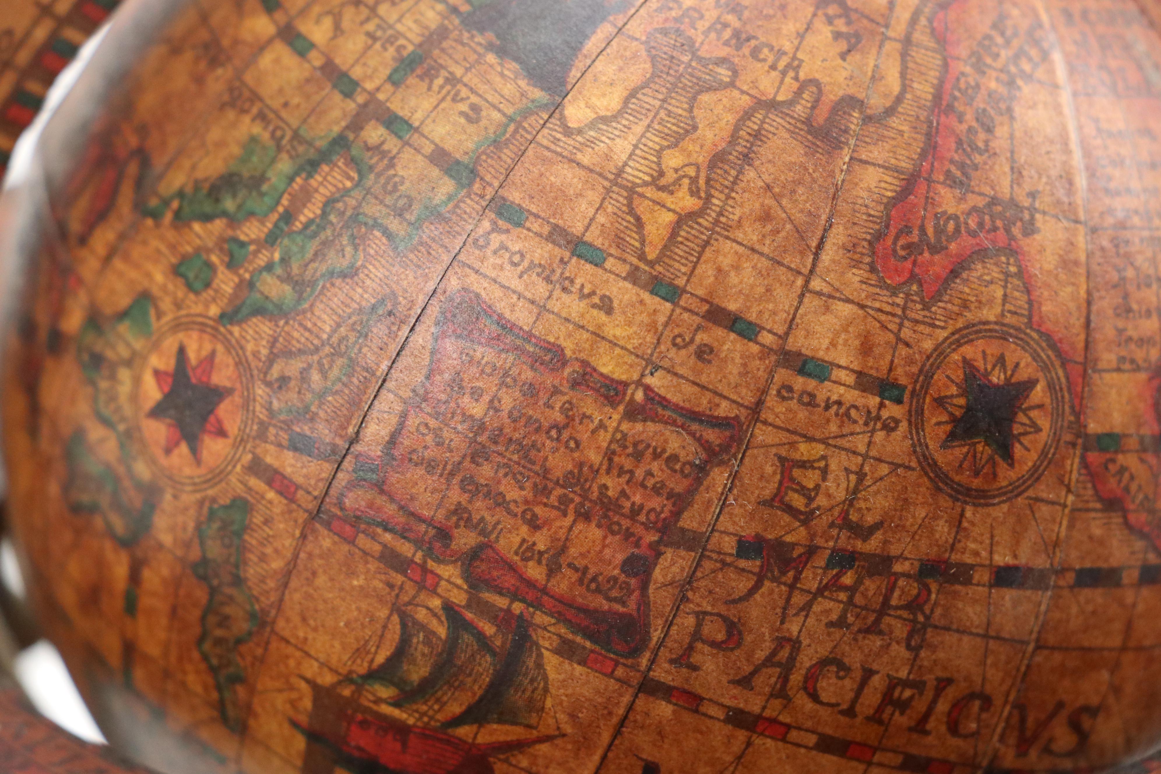 Westclox Art Deco Style Alarm Clock with Miniature Globe and Other Décor