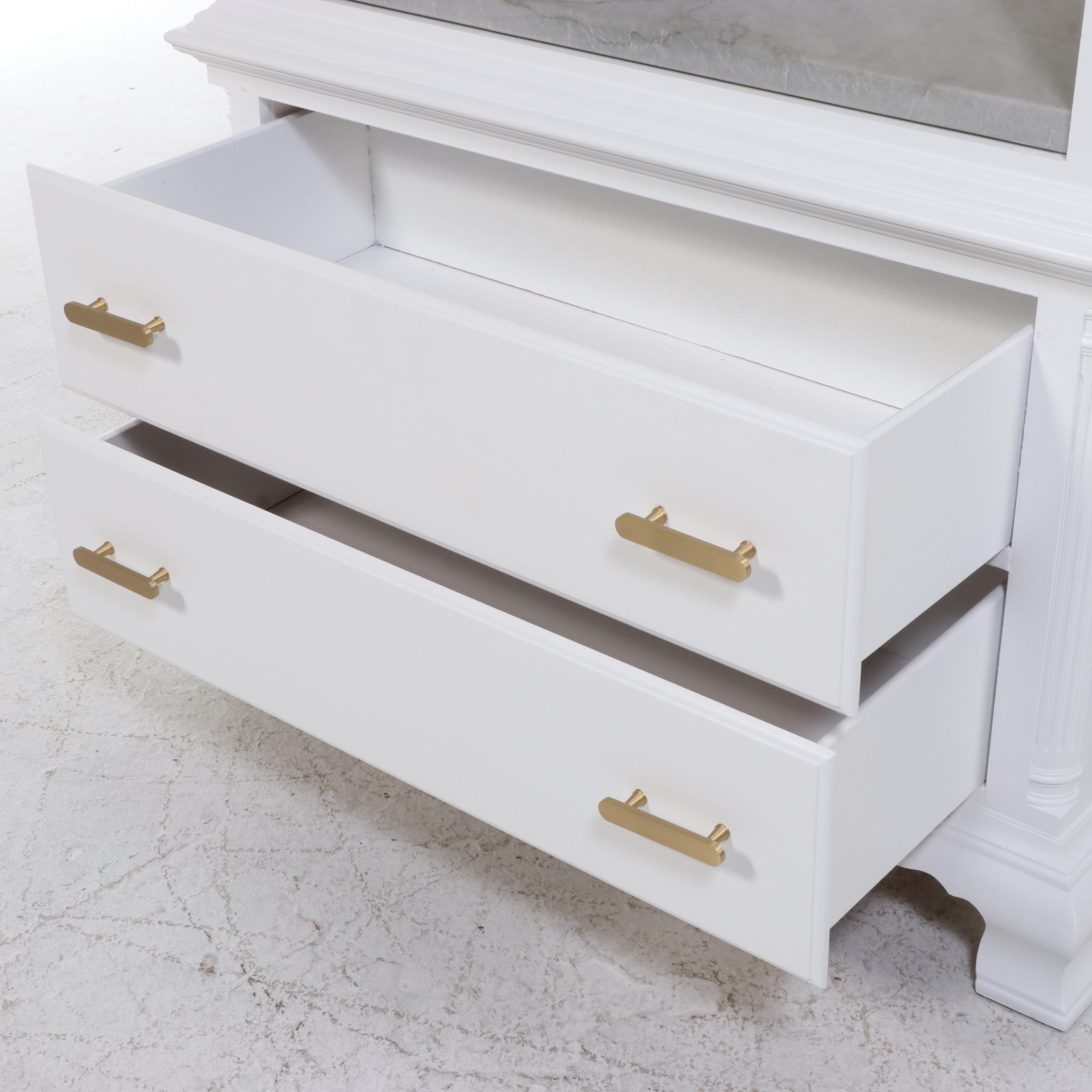 * Re-Purposed Tallboy Dresser to Elevated Bar Cabinet