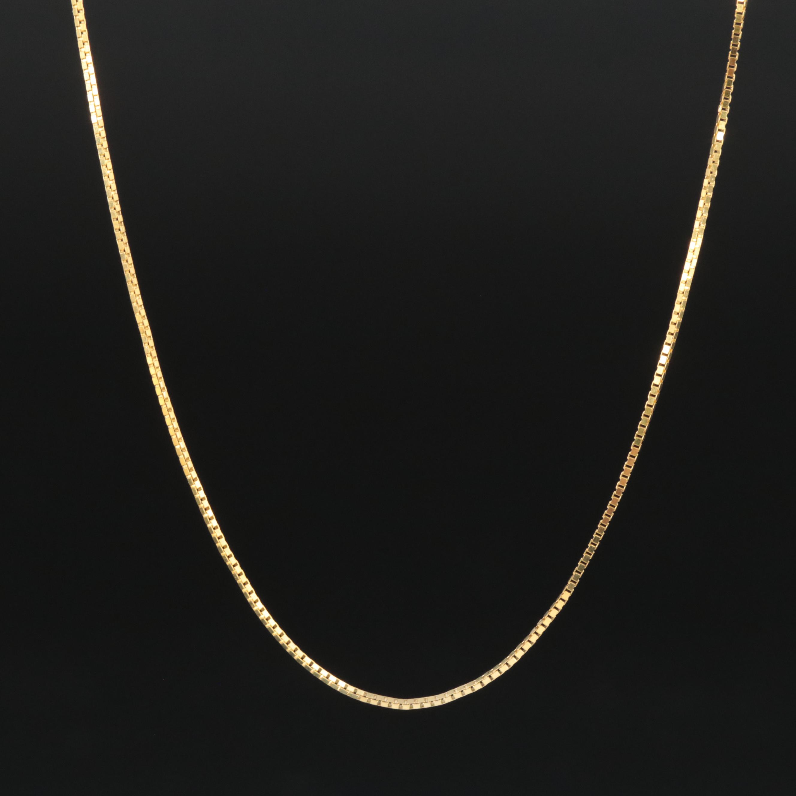 14K Box Chain Necklace