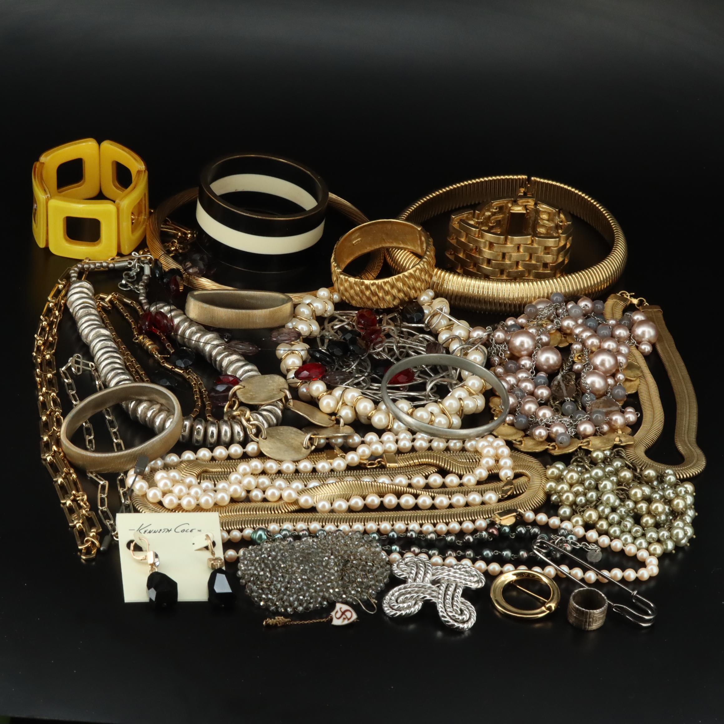 Jewelry Collection Featuring 10K Shield Pin, Laurel Burch and Kenneth Cole