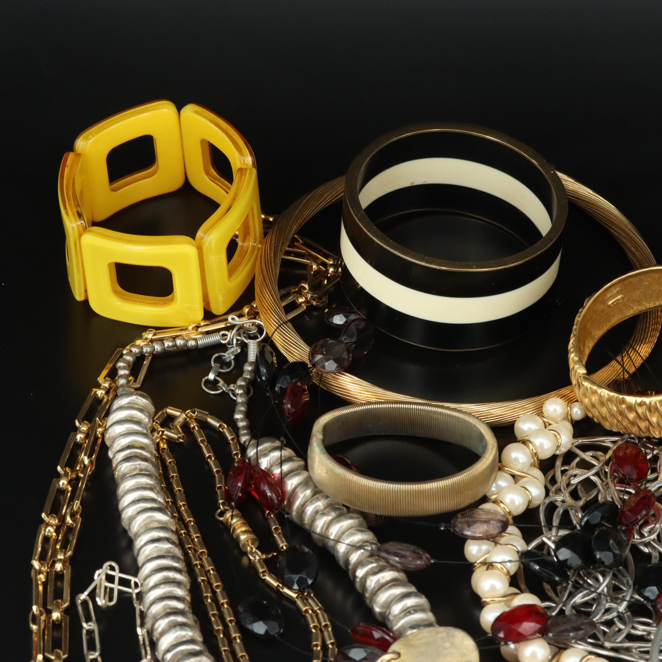 Jewelry Collection Featuring 10K Shield Pin, Laurel Burch and Kenneth Cole