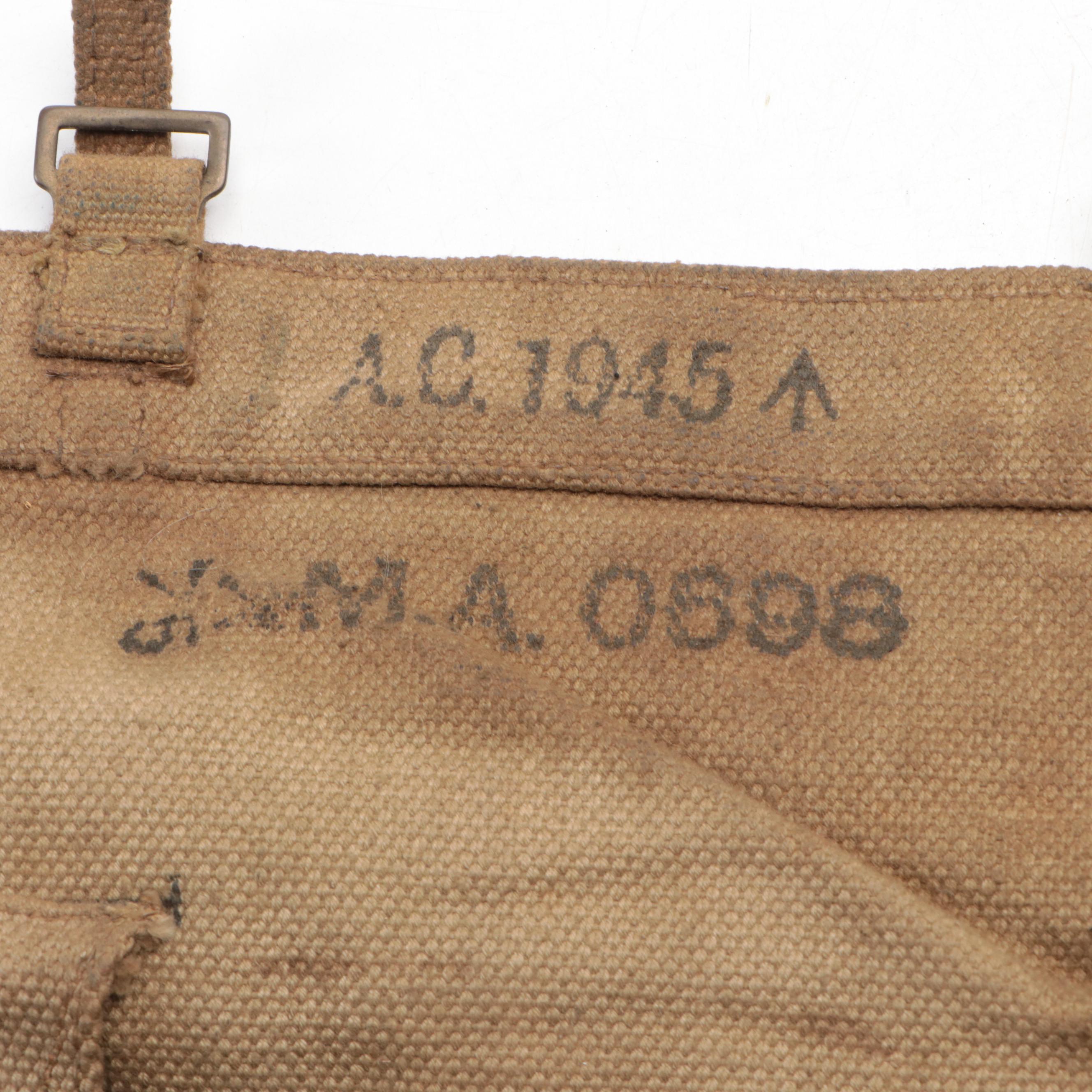 World War I Era Gaiters, World War II Era Ammo Bag with German Canvas Bags