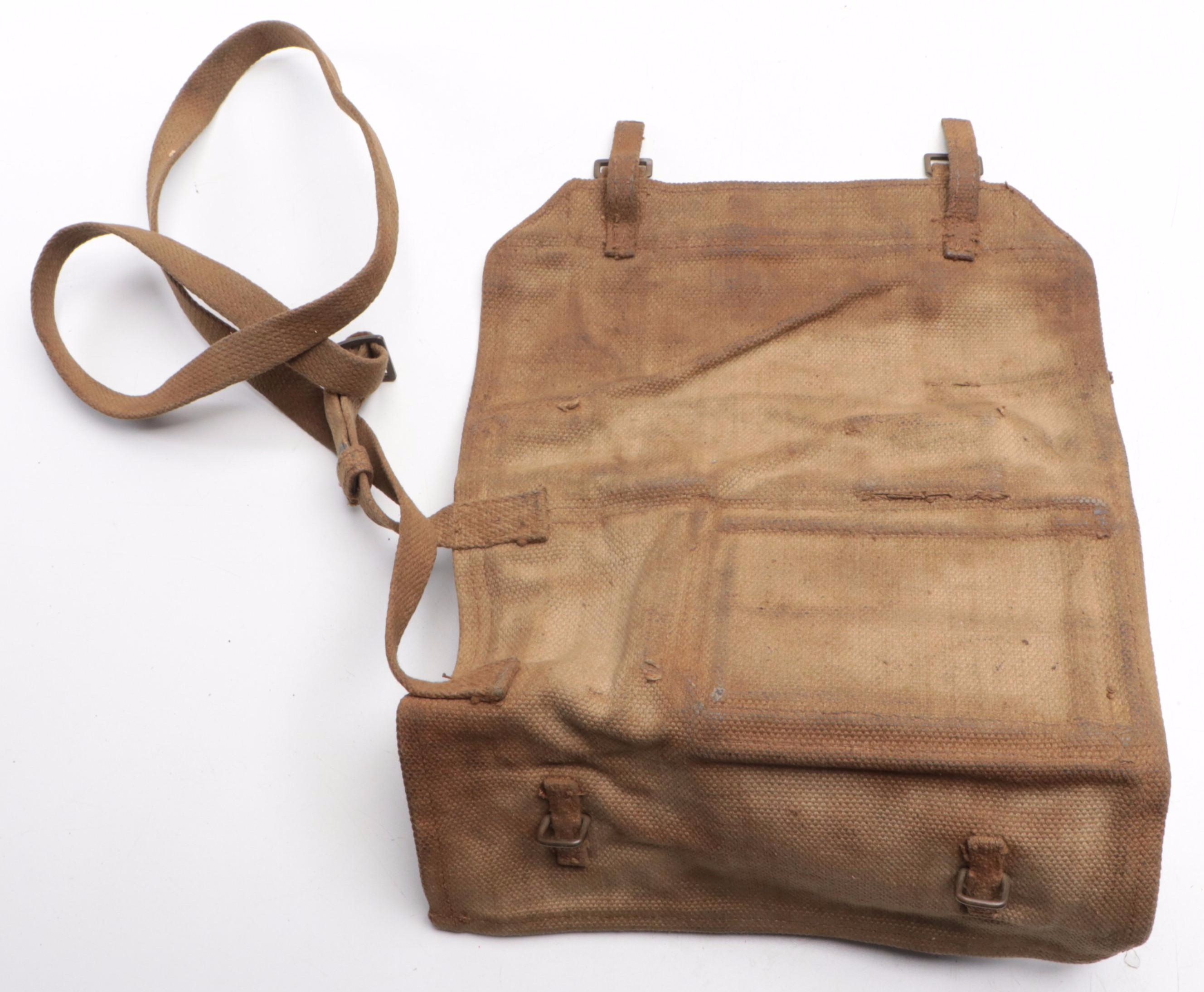 World War I Era Gaiters, World War II Era Ammo Bag with German Canvas Bags