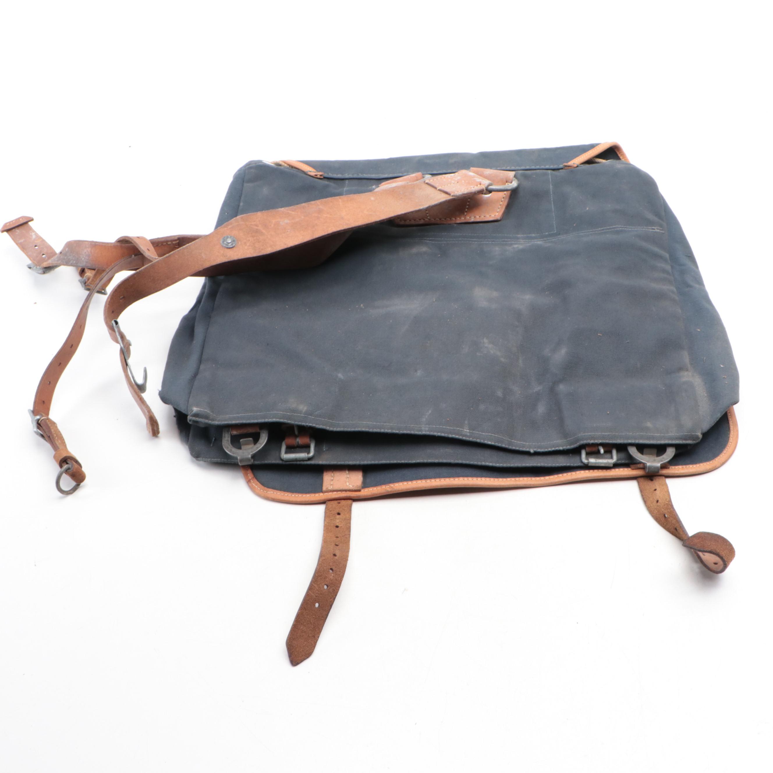 World War I Era Gaiters, World War II Era Ammo Bag with German Canvas Bags