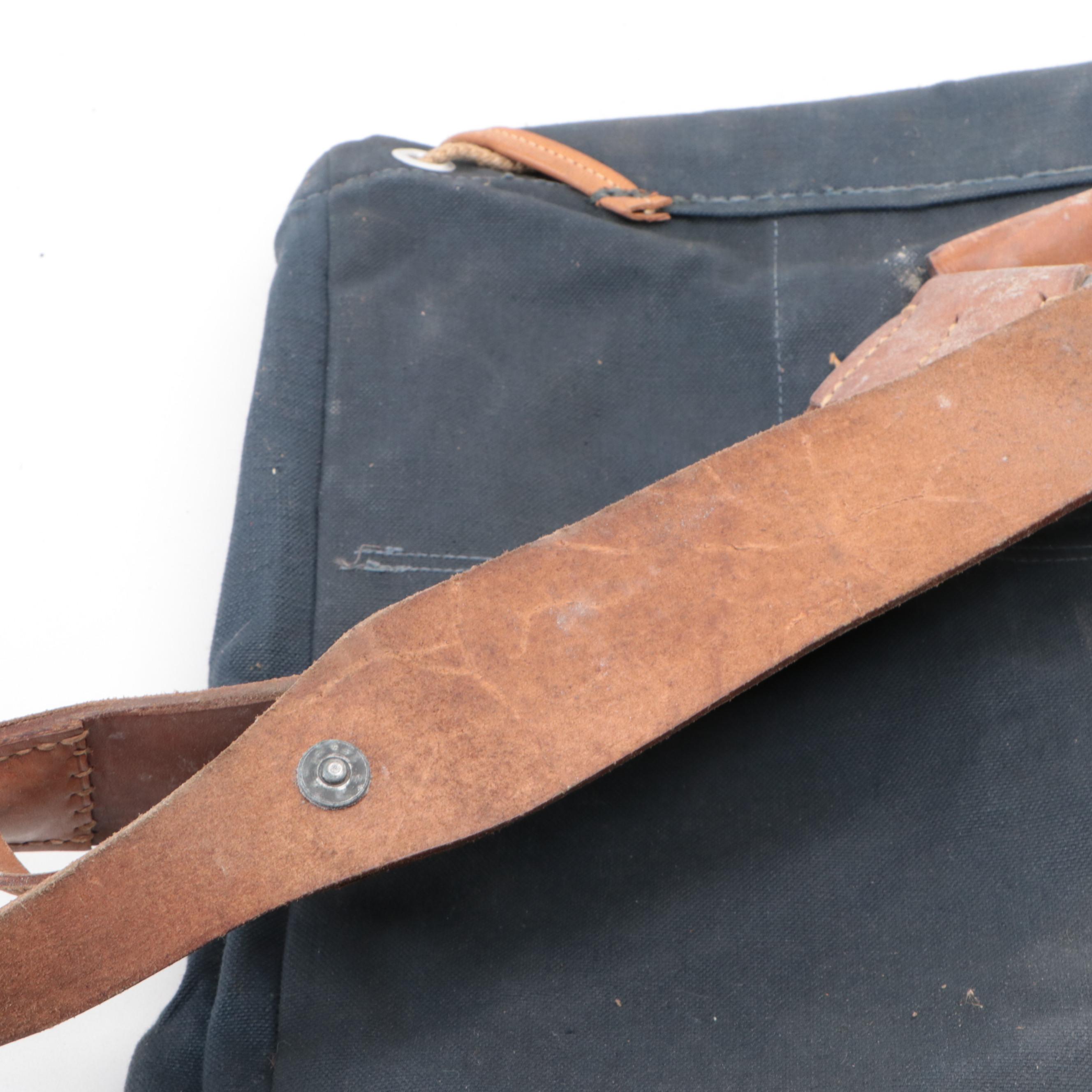 World War I Era Gaiters, World War II Era Ammo Bag with German Canvas Bags