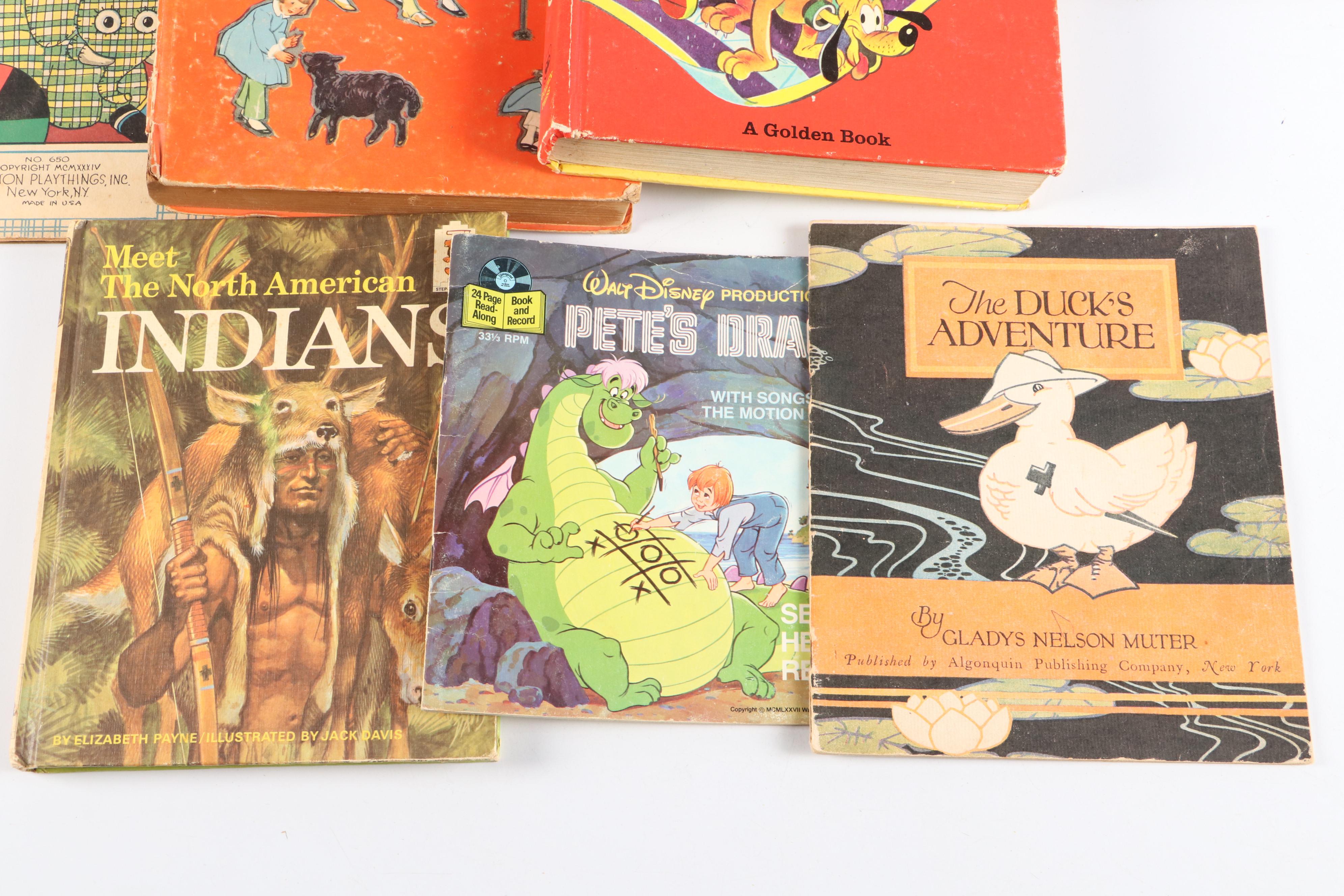 "Mickey Mouse, Crusoe" by Walt Disney with More Children's Books, 20th C.