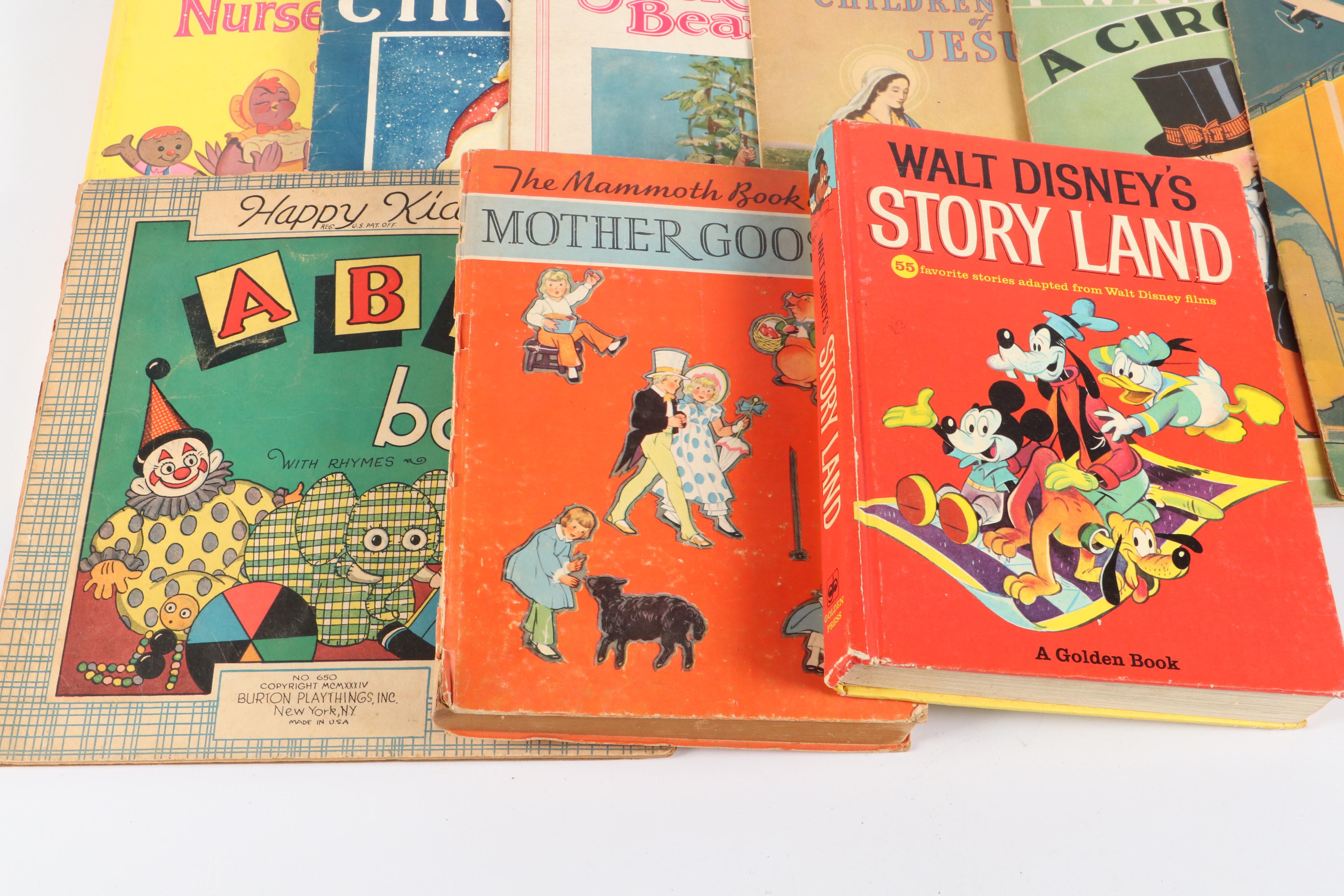 "Mickey Mouse, Crusoe" by Walt Disney with More Children's Books, 20th C.