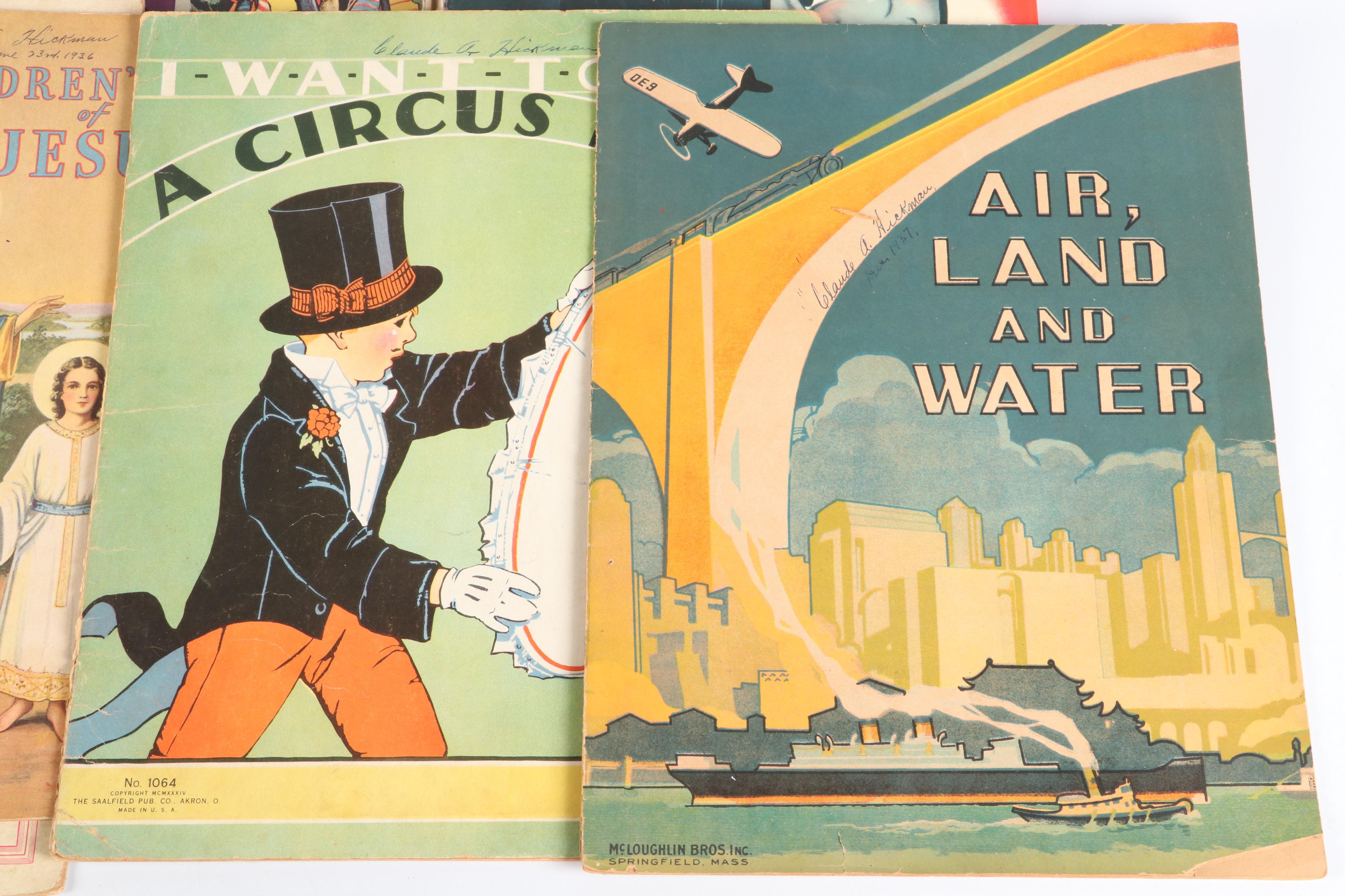 "Mickey Mouse, Crusoe" by Walt Disney with More Children's Books, 20th C.