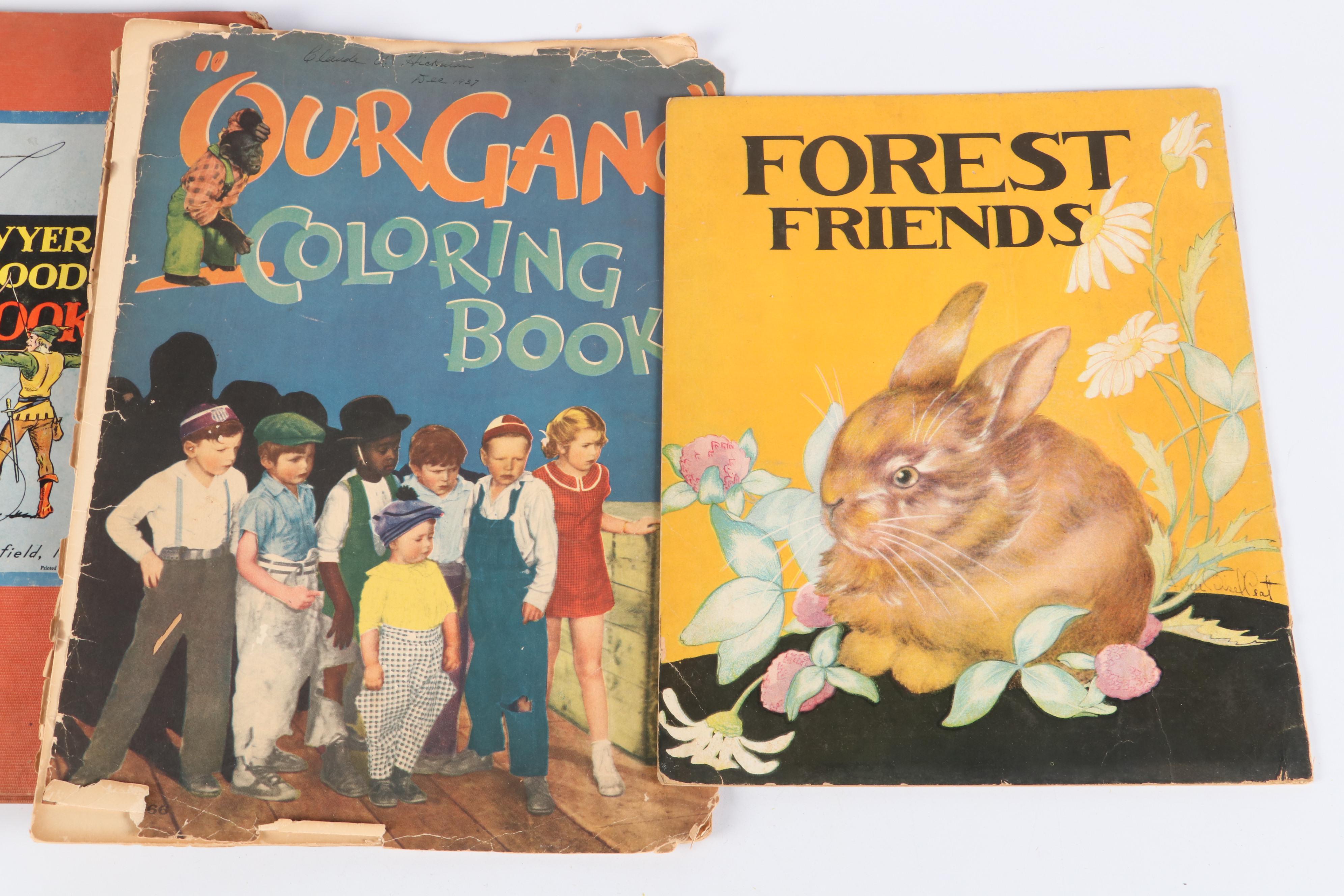 "Mickey Mouse, Crusoe" by Walt Disney with More Children's Books, 20th C.