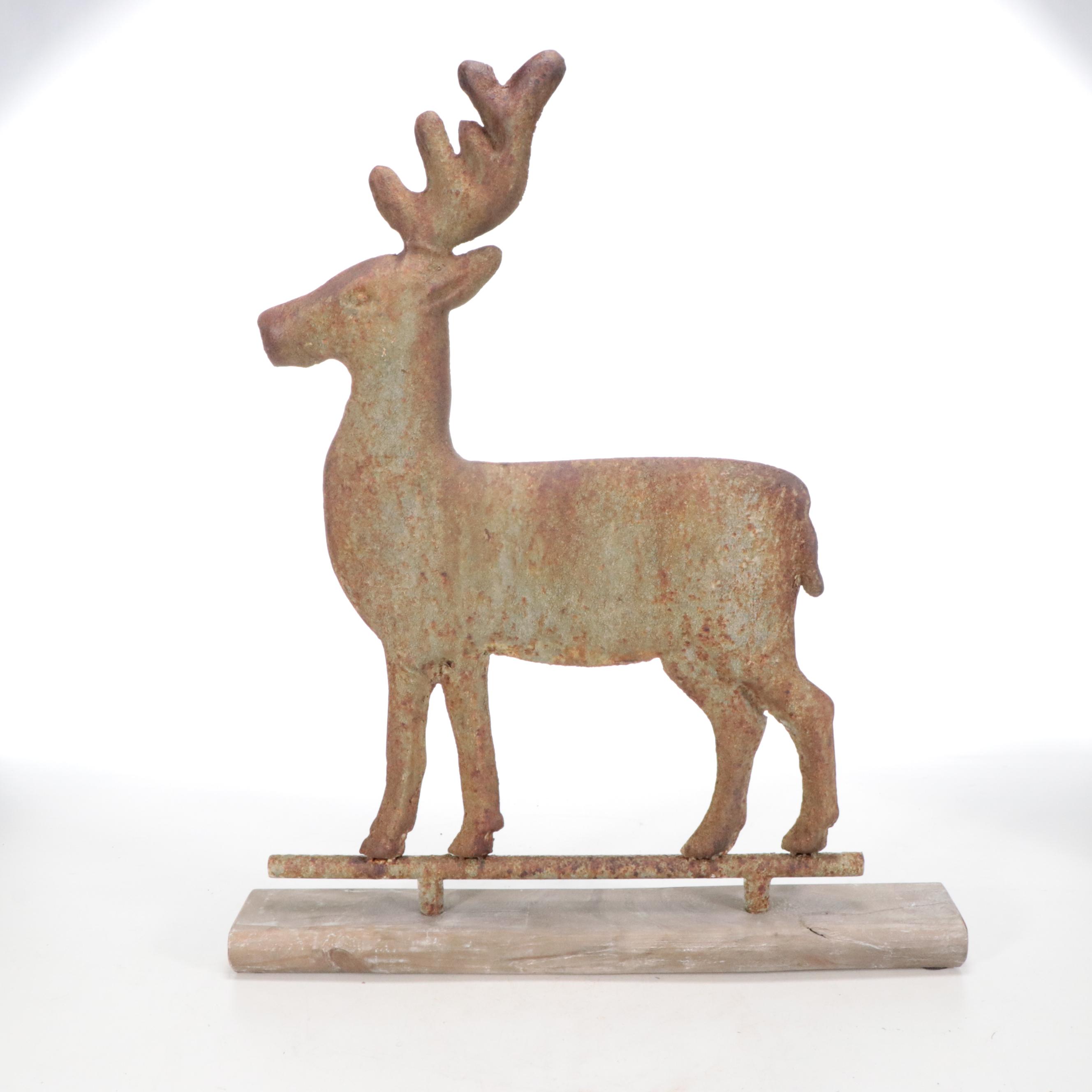 Molded Reindeer Weathervane Figure