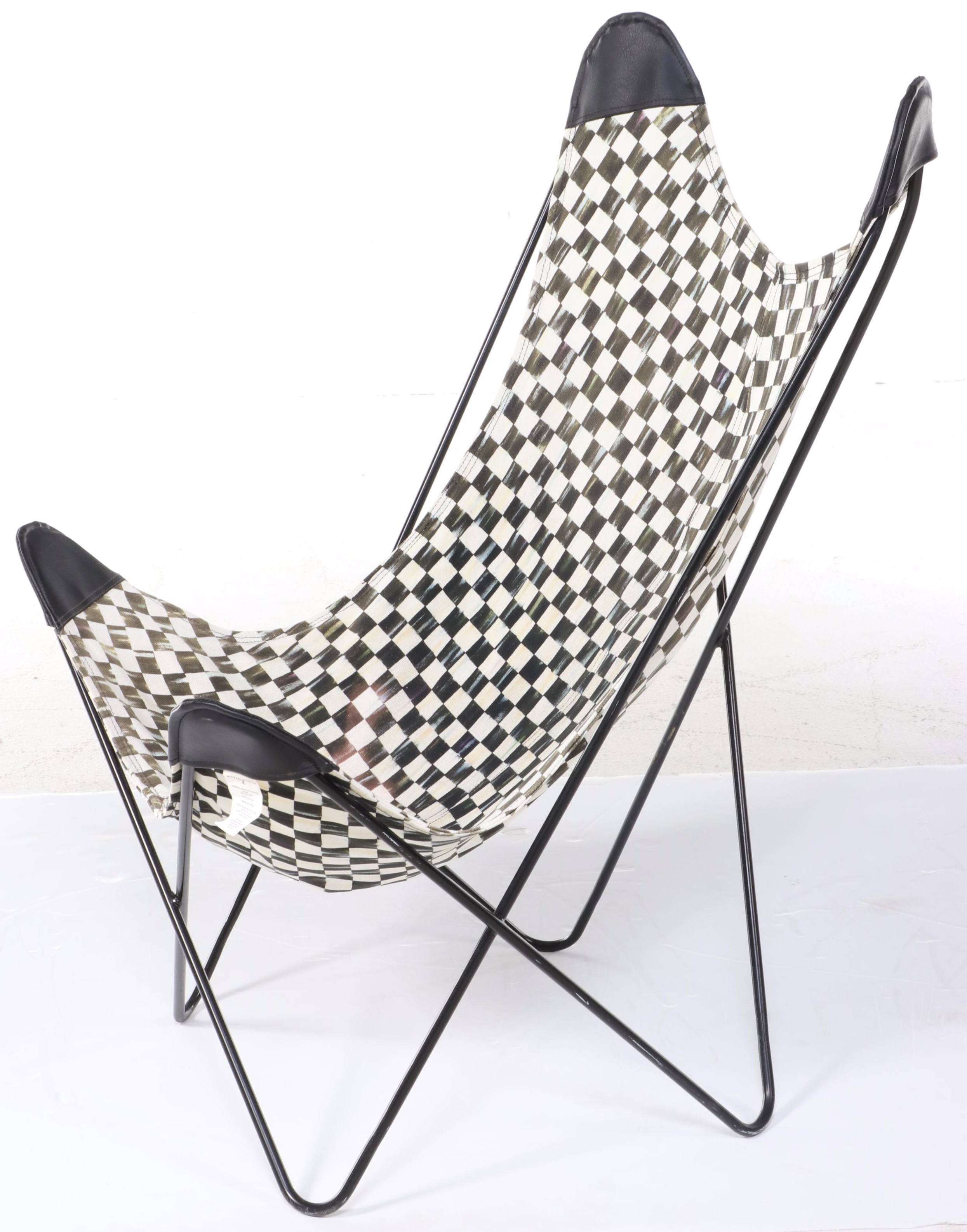 MacKenzie-Childs Courtly Check Butterfly Folding Chair