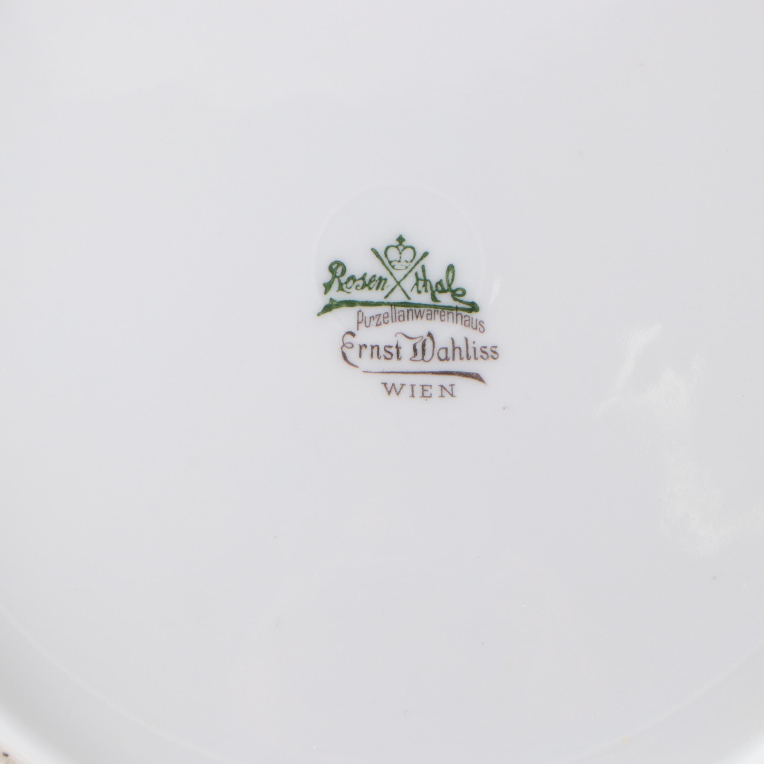 Rosenthal Porcelain Dinnerware, Early to Mid-20th Century