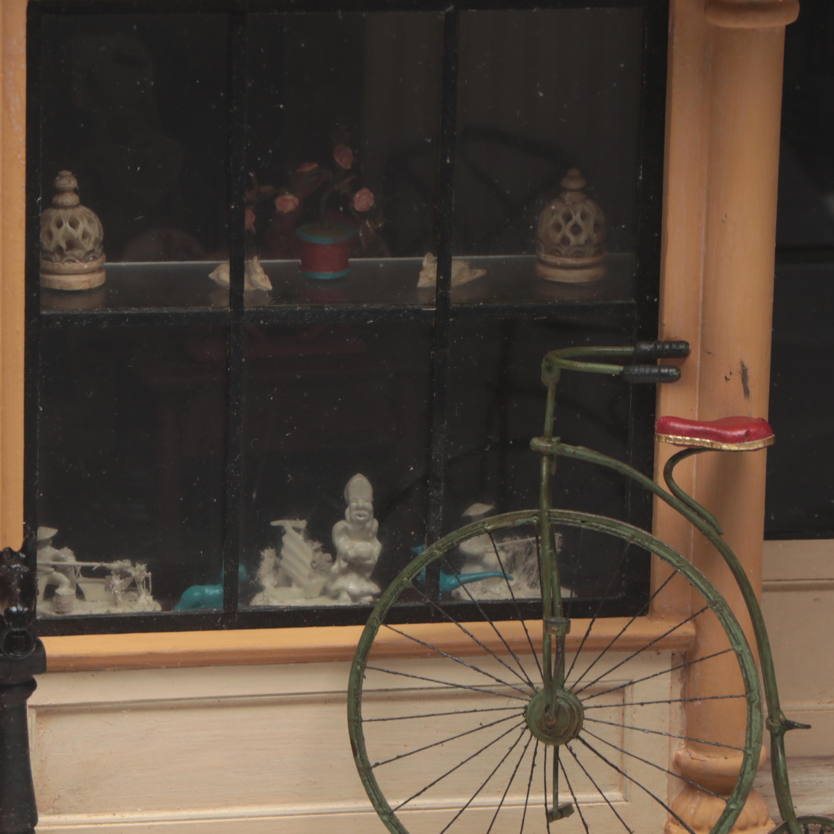 Eugene Kupjack Illuminating Diorama of Early 18th Century American Shop Front