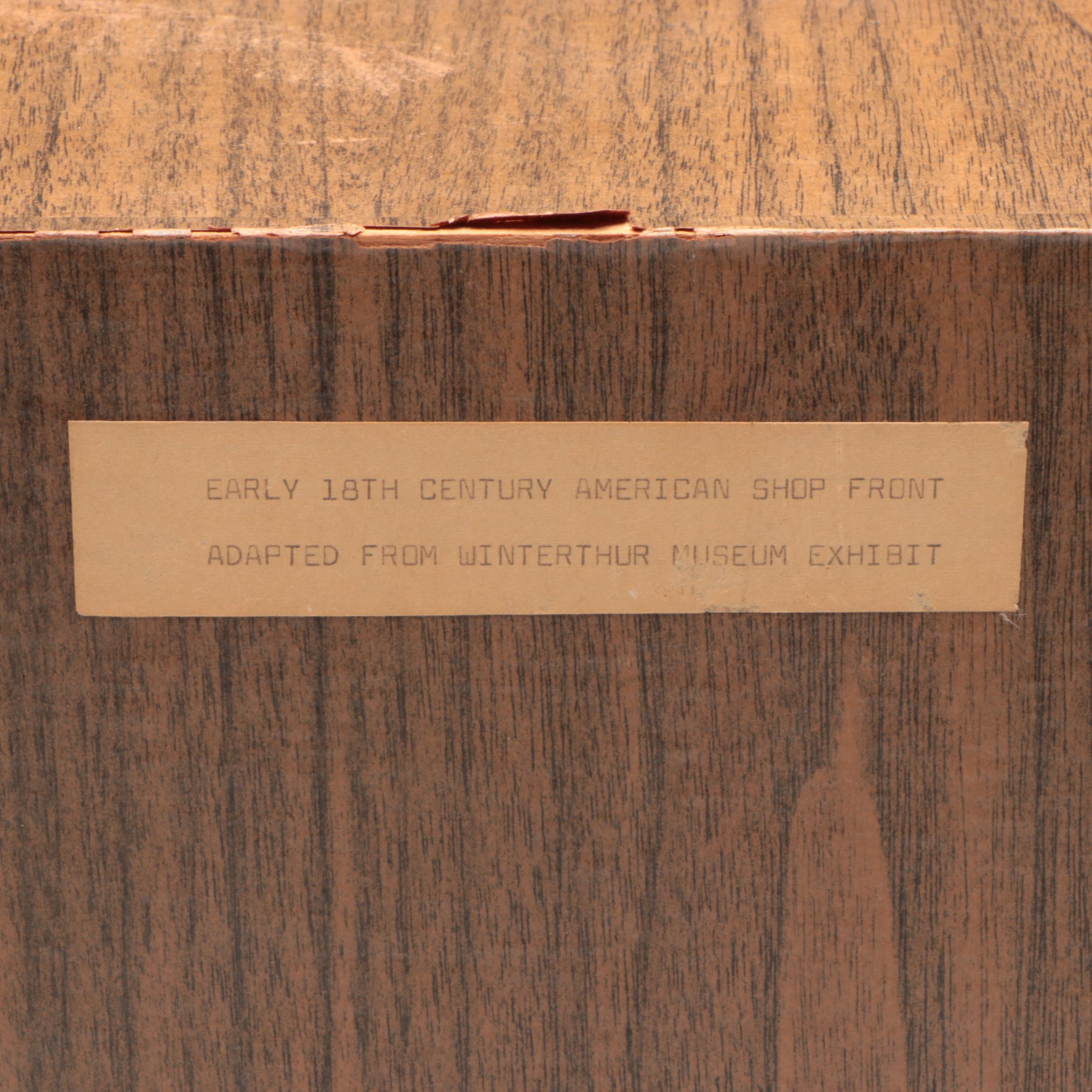 Eugene Kupjack Illuminating Diorama of Early 18th Century American Shop Front