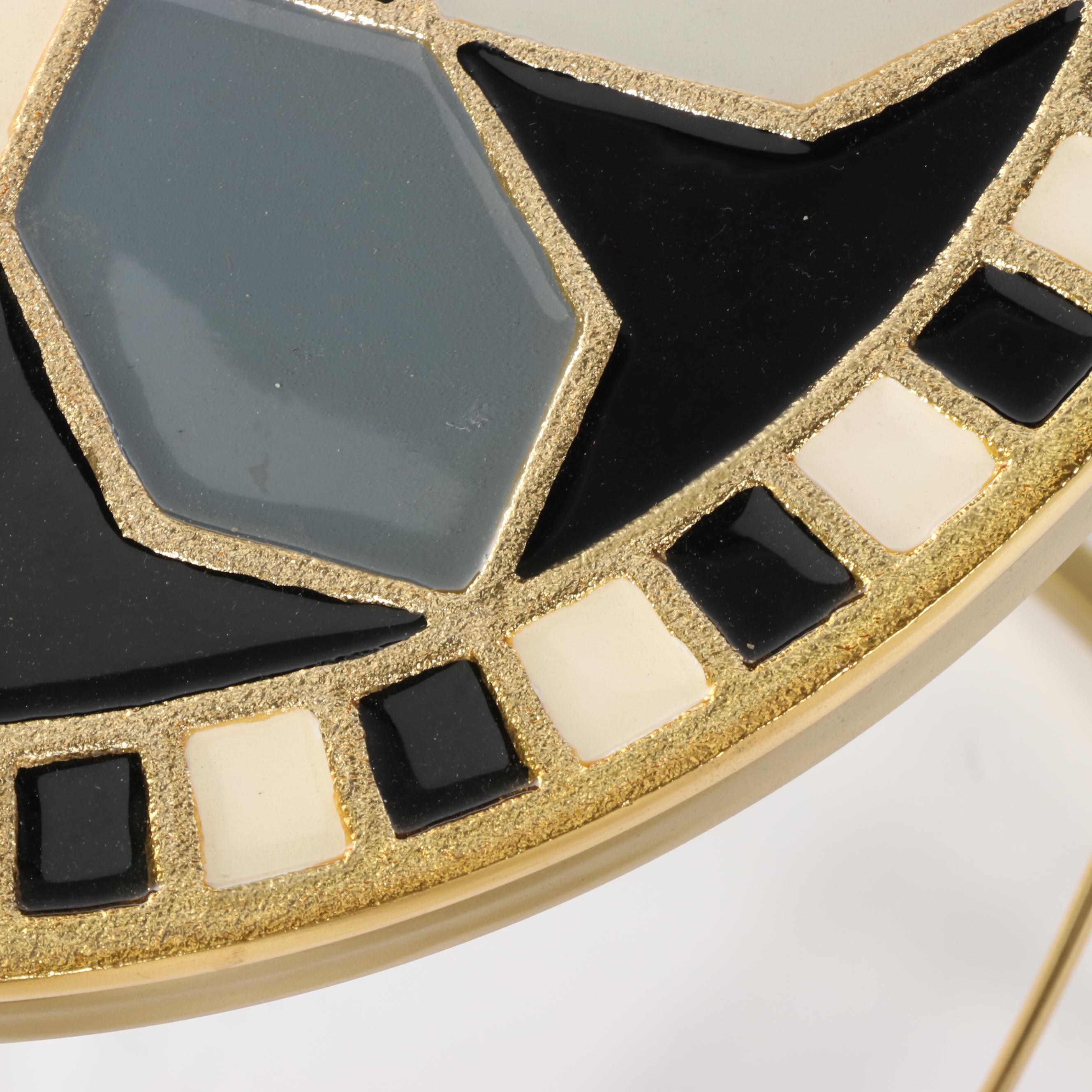 MacKenzie-Childs "Drinks On Us" Metal Side Table with Ceramic Mosaic