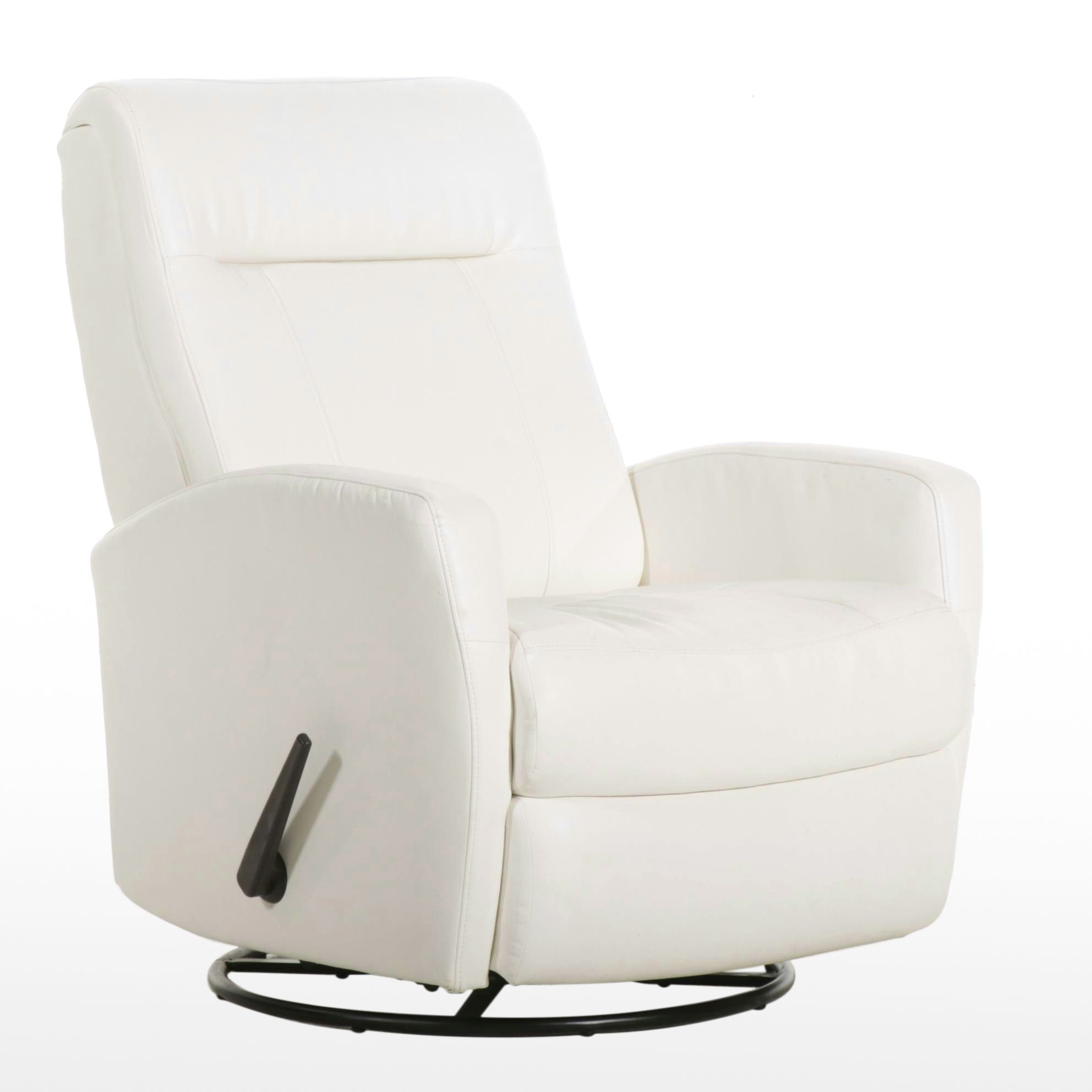 Best Chairs Faux Leather Upholstered Swivel Recliner Everything But