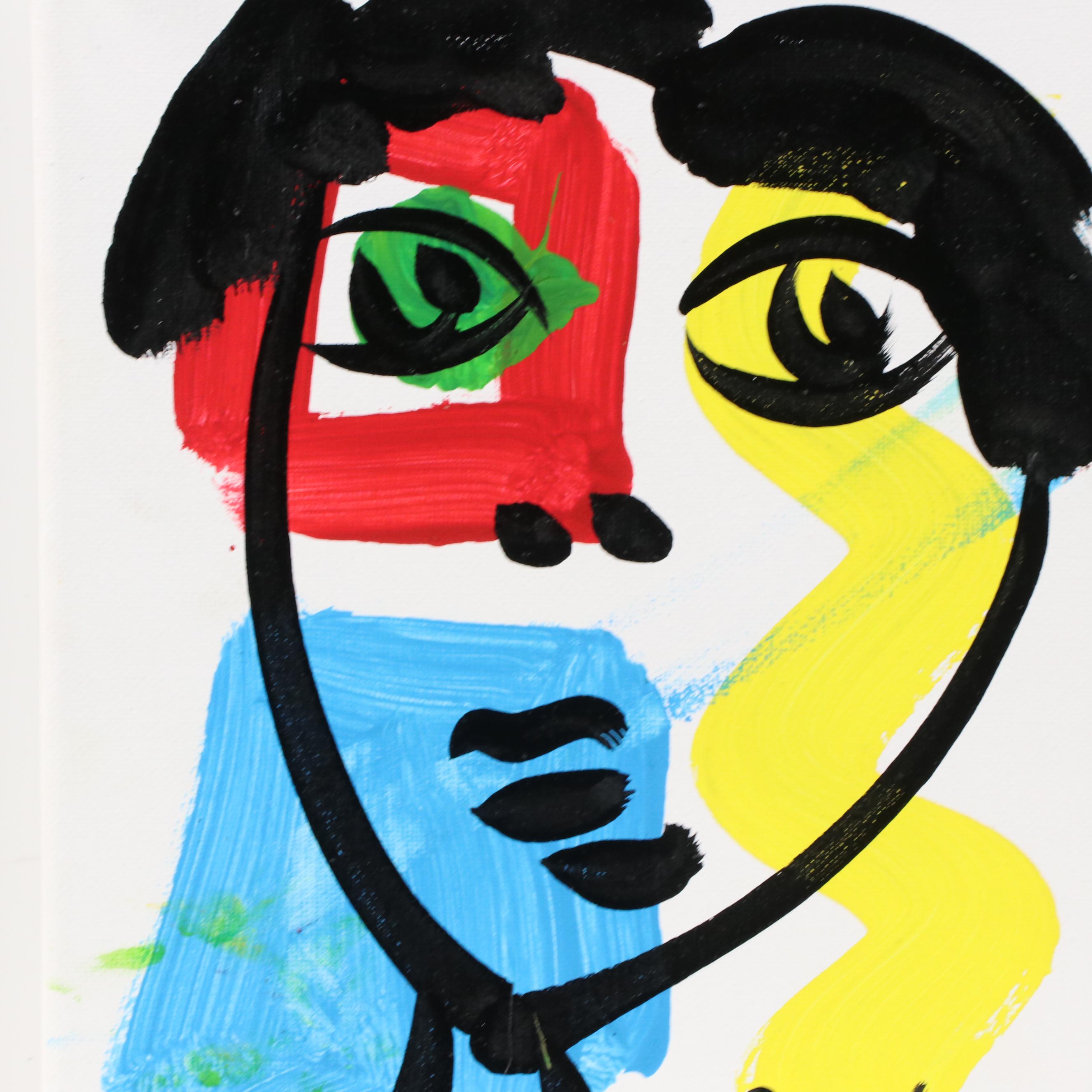 Peter Keil Abstract Portrait Acrylic Painting