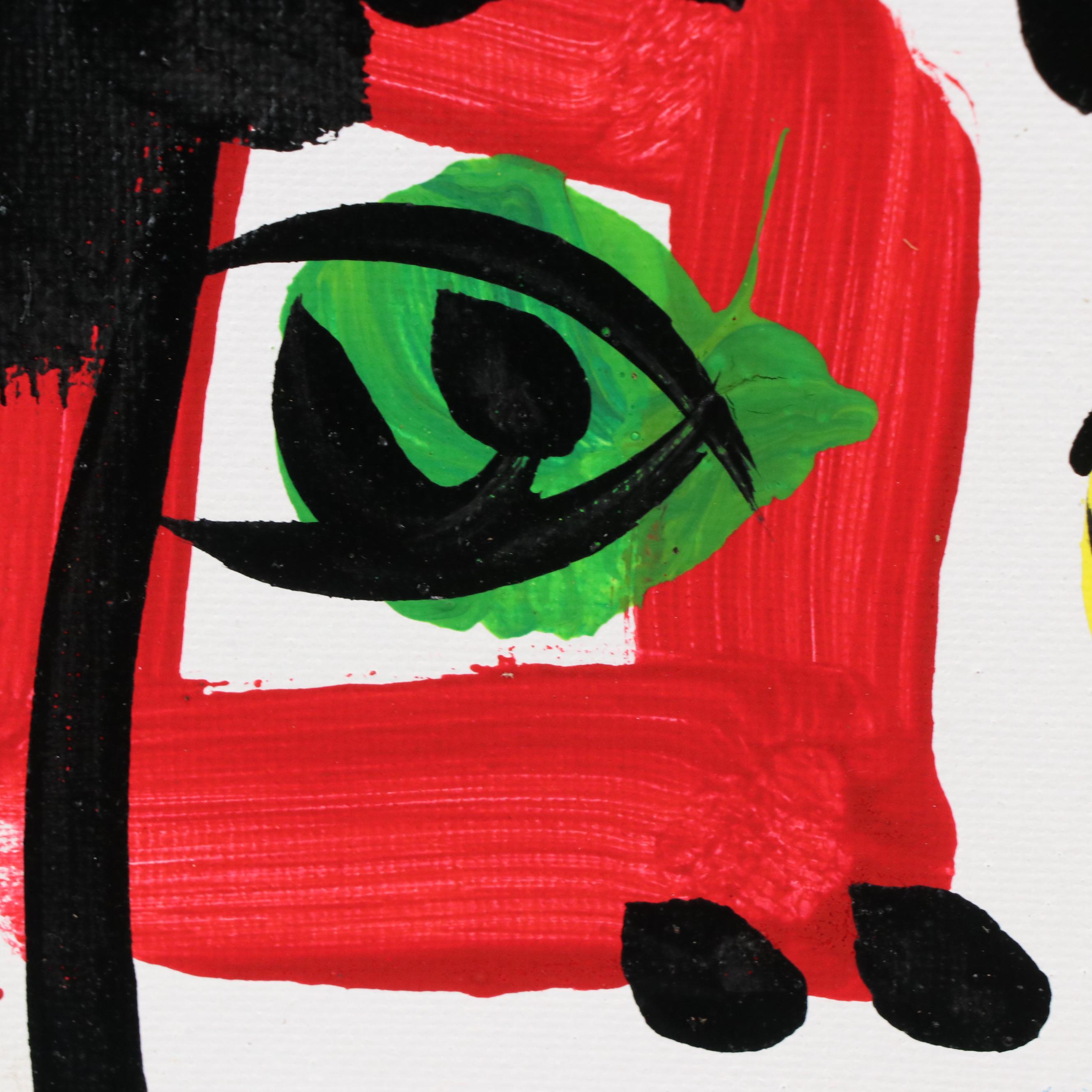 Peter Keil Abstract Portrait Acrylic Painting