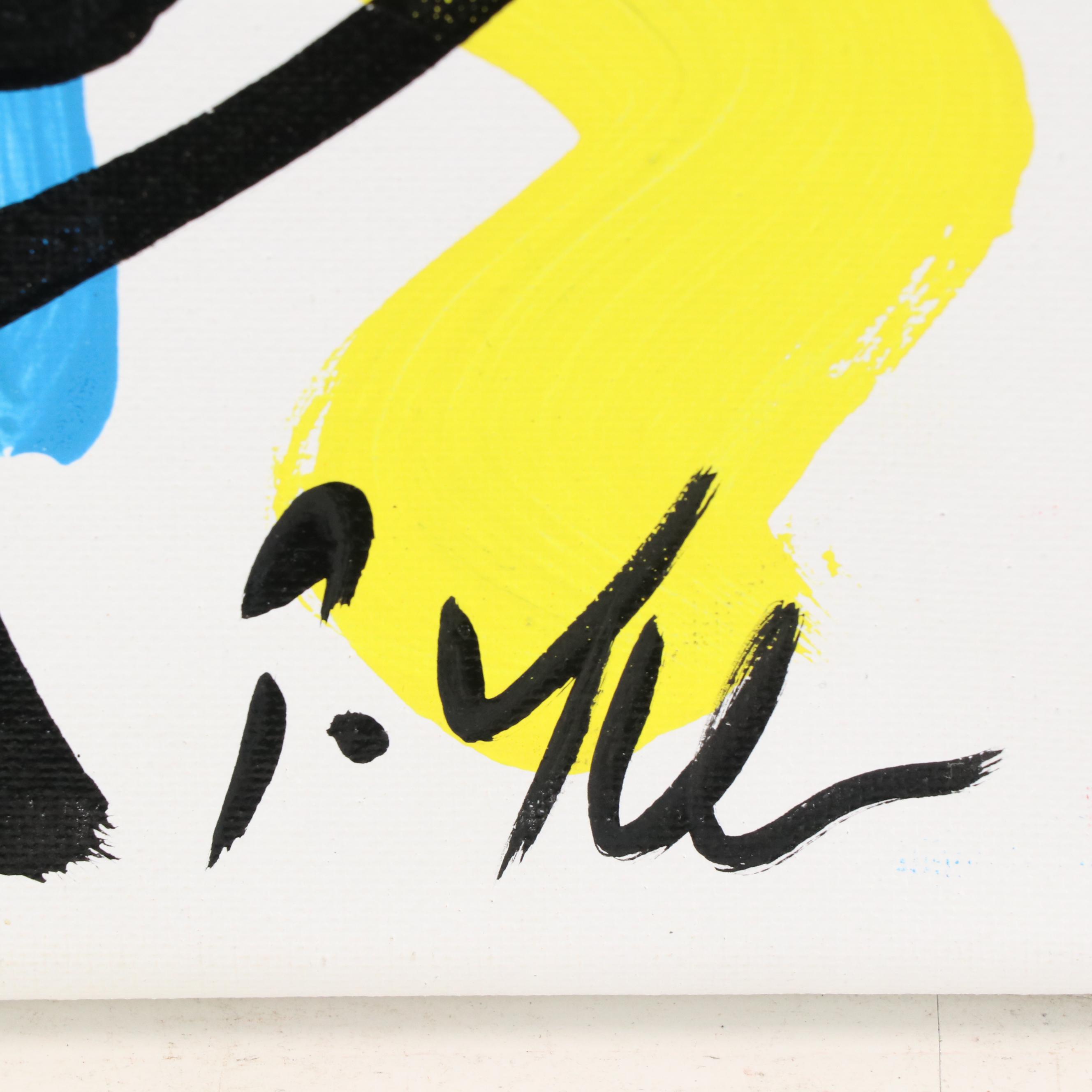 Peter Keil Abstract Portrait Acrylic Painting