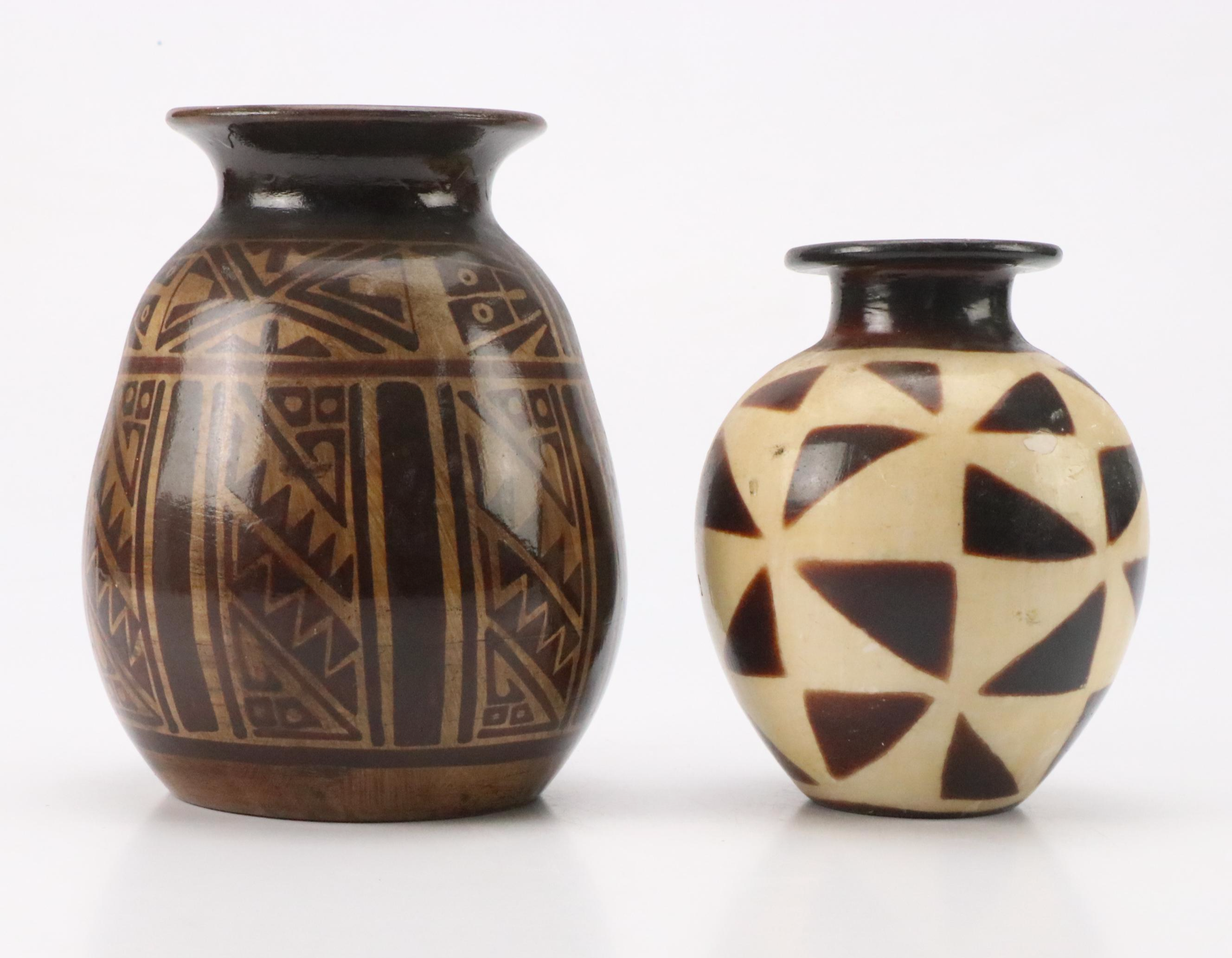 Peruvian Bowl with Other Central and South American Pottery Vases