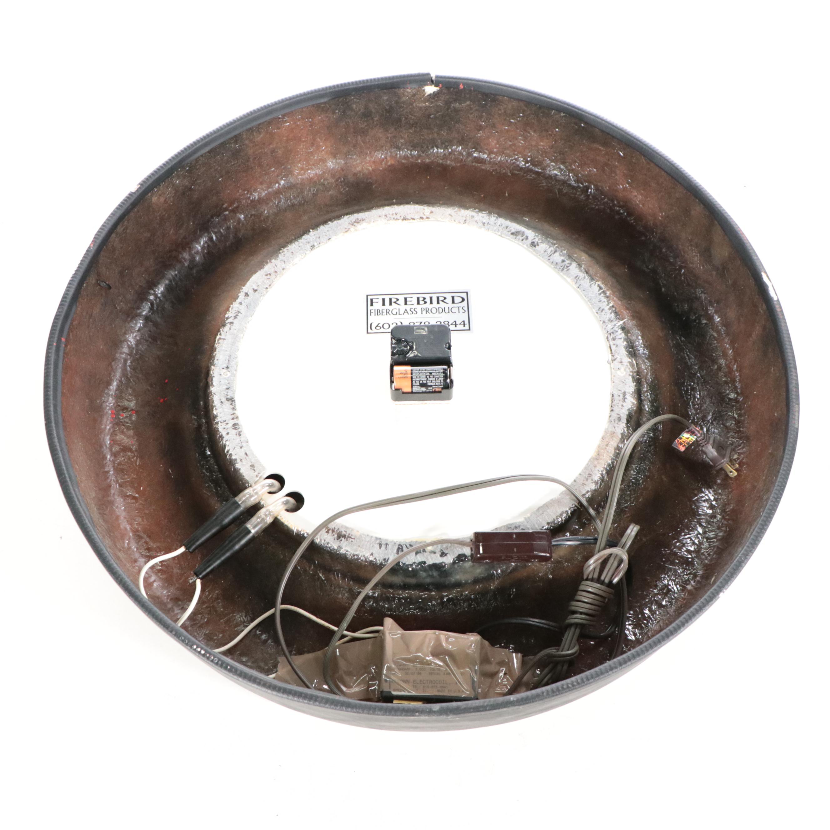 Firebird Fiberglass and Neon Goodyear Tire Novelty Wall Clock