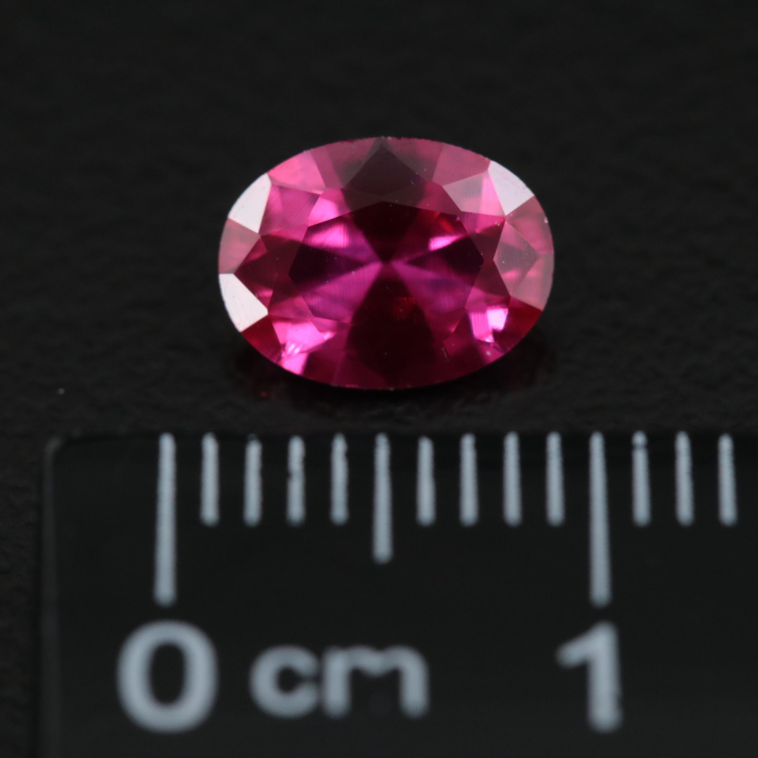 Loose 1.37 CT Lab Grown Ruby