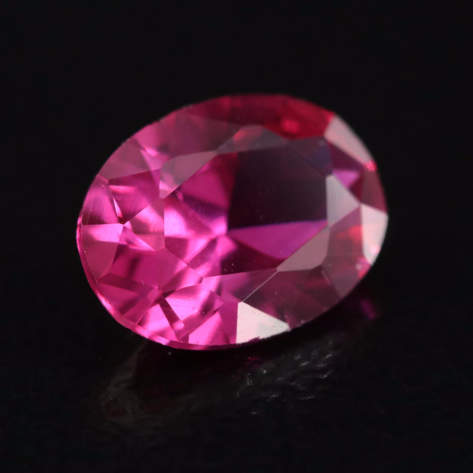 Loose 1.37 CT Lab Grown Ruby