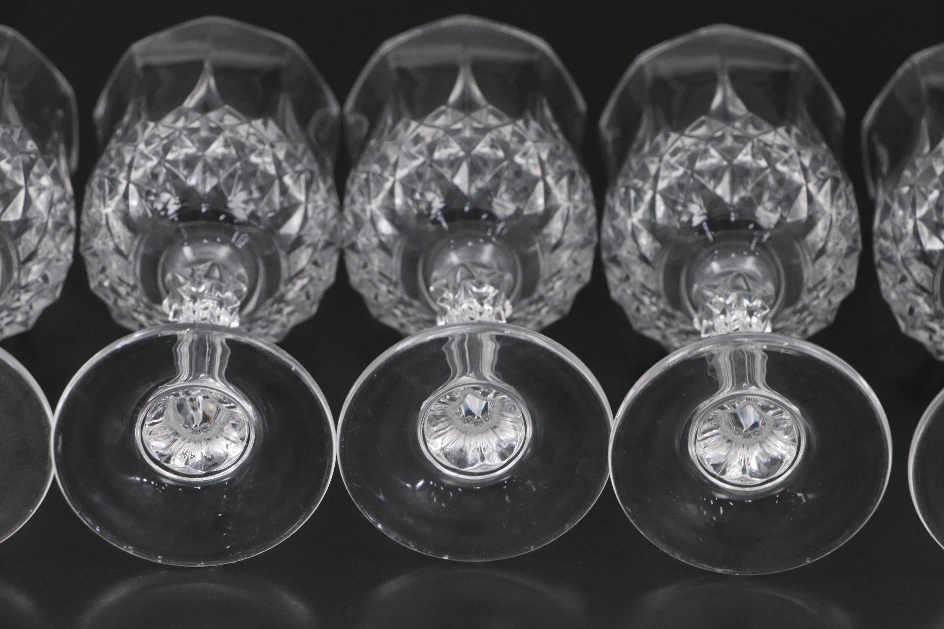 Cristal d'Arques-Durand "Antique" Plates and Mugs with "Longchamps" Glasses