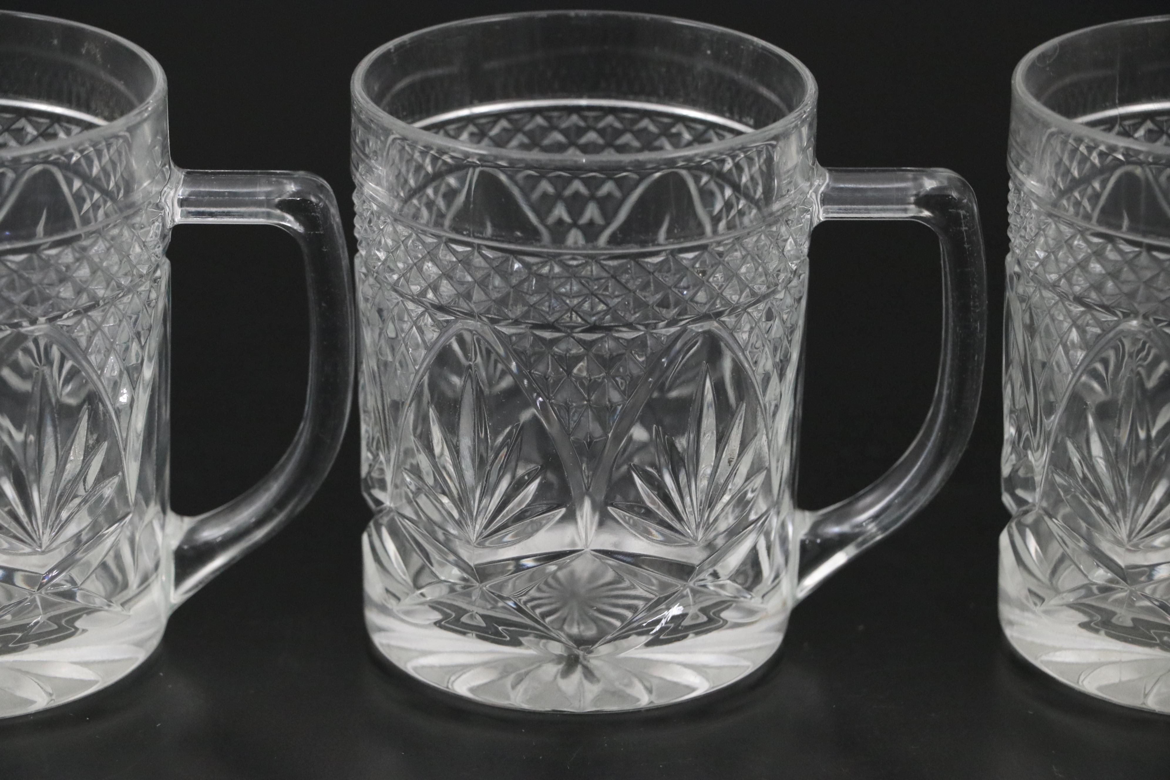 Cristal d'Arques-Durand "Antique" Plates and Mugs with "Longchamps" Glasses