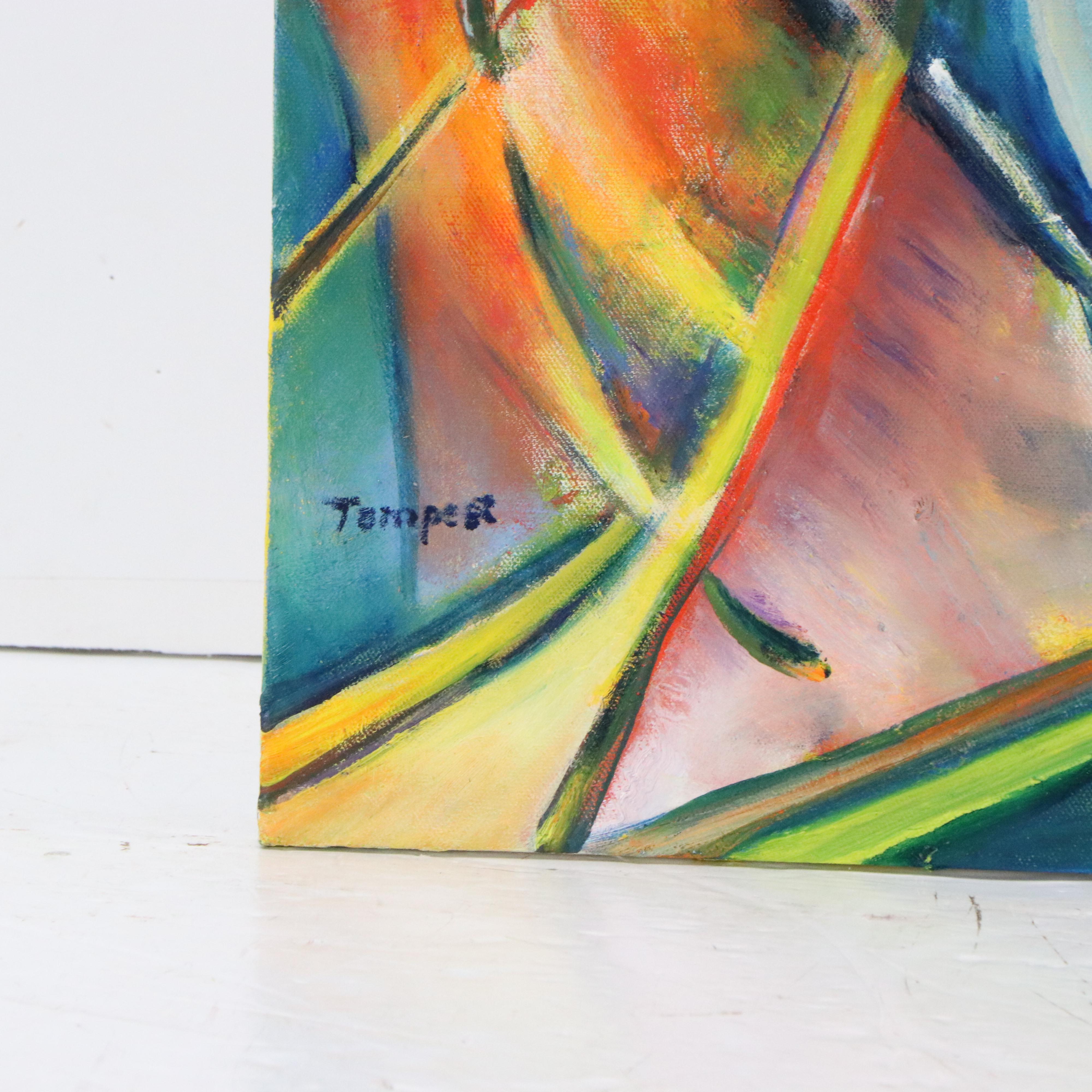 Husidio John Tempest Abstract Oil Painting "Heartfelt," 2024