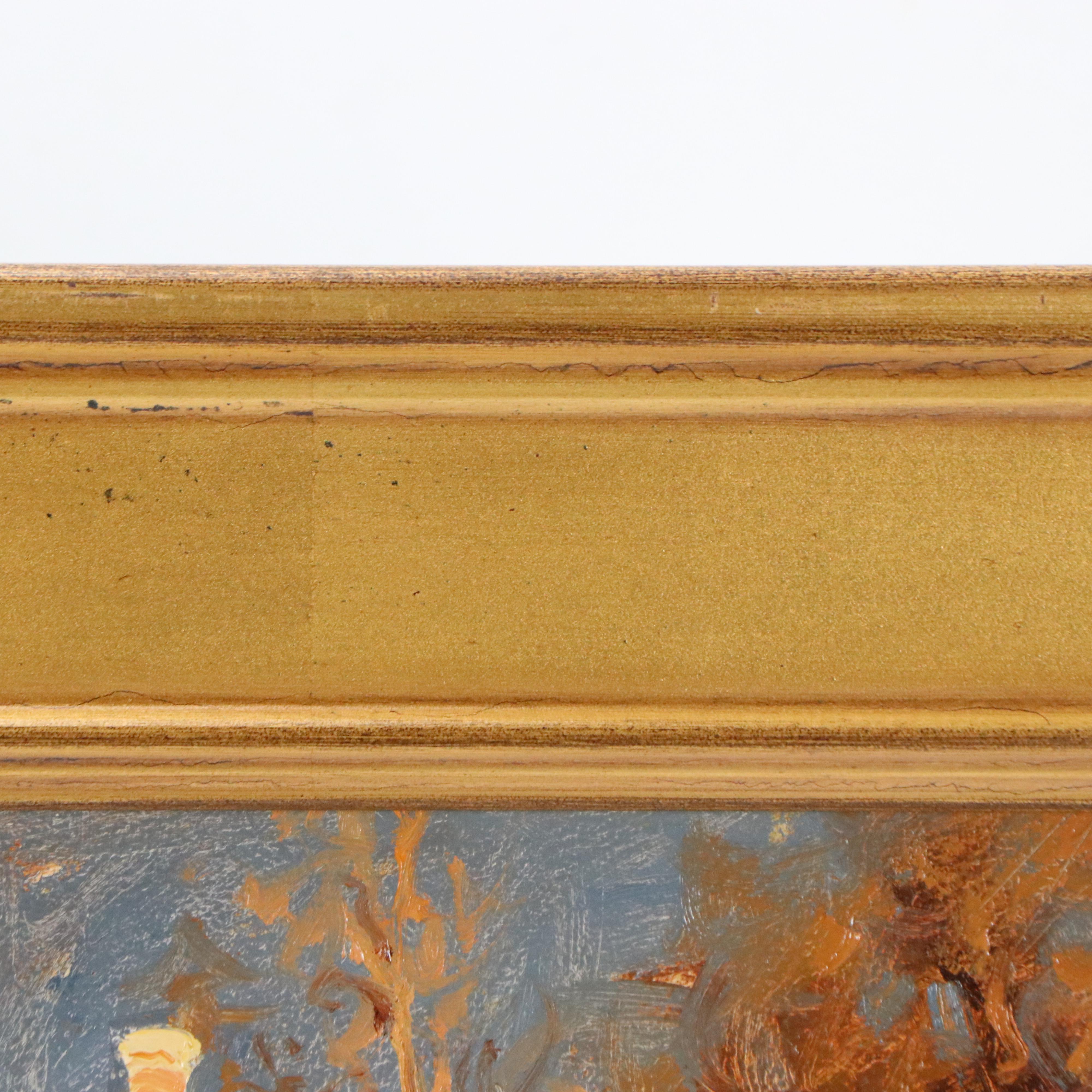 Kim English Oil Painting "Back Doors"