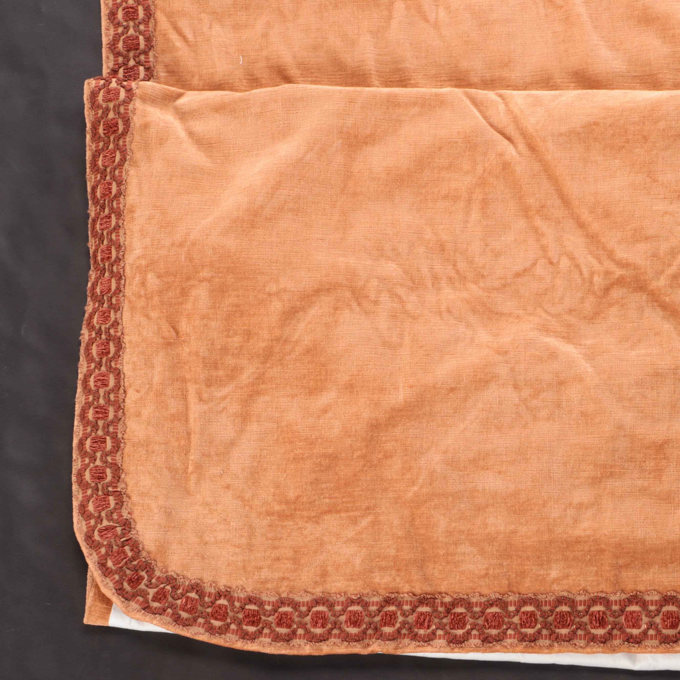 Velveteen Furniture Cover with Soutache Trim