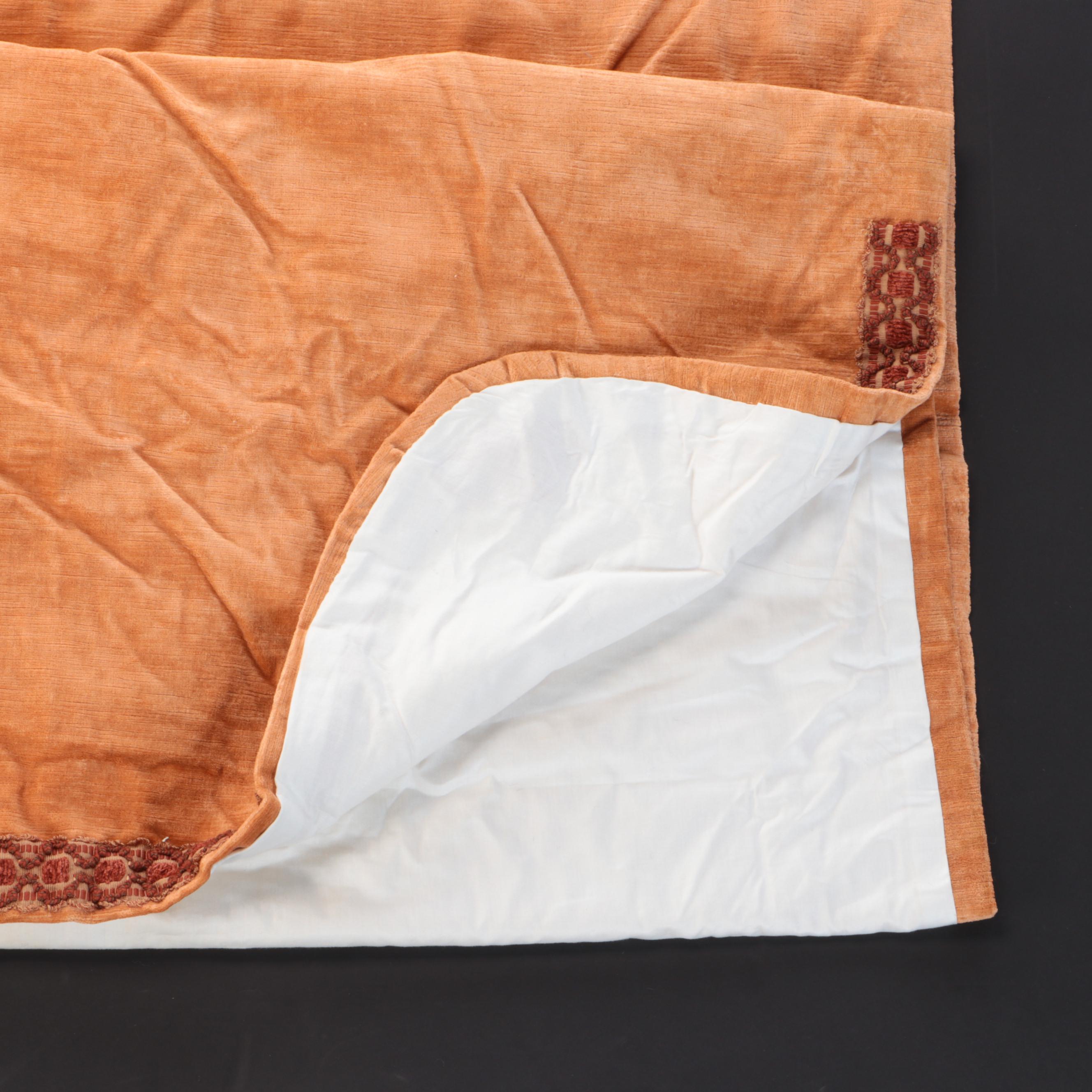 Velveteen Furniture Cover with Soutache Trim