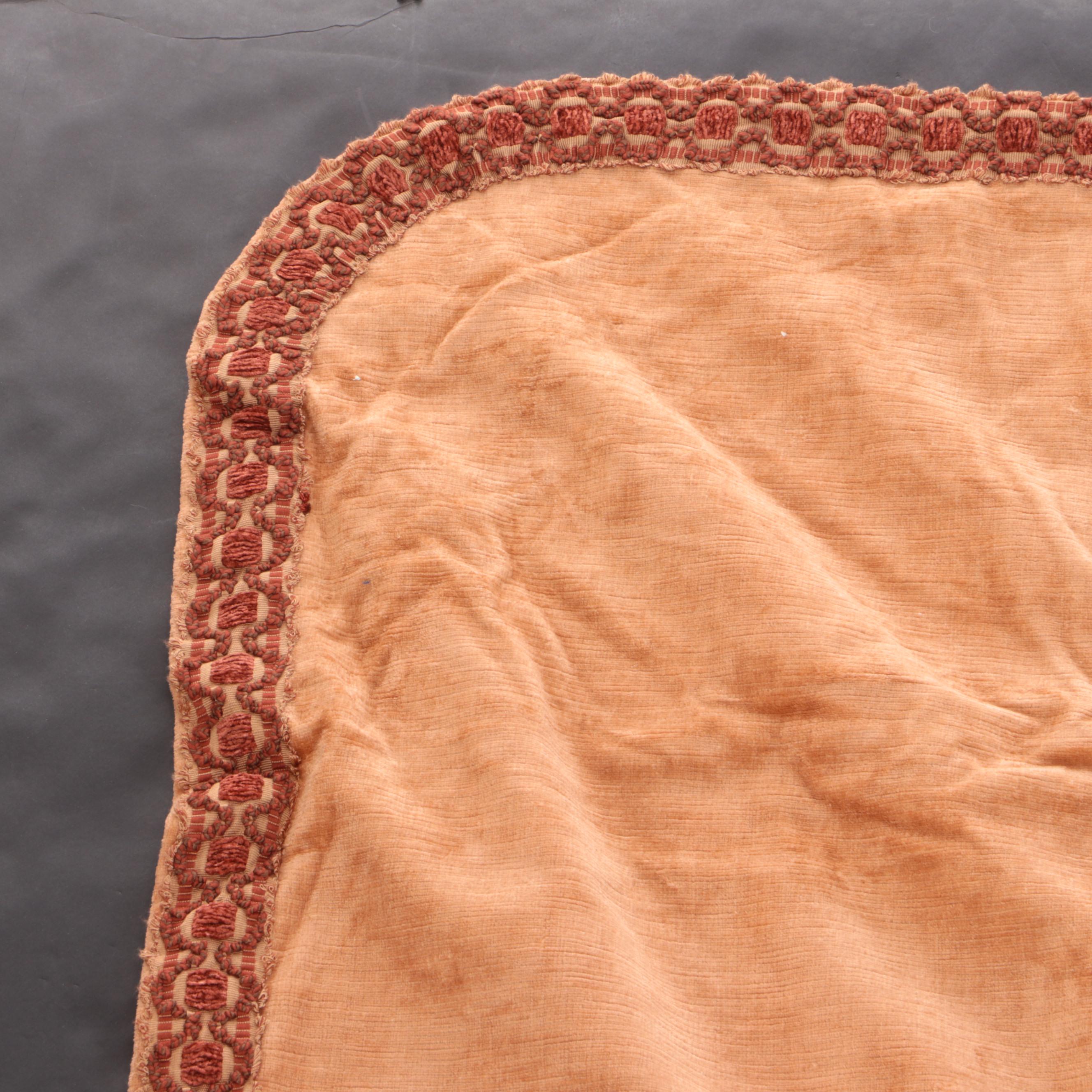 Velveteen Furniture Cover with Soutache Trim