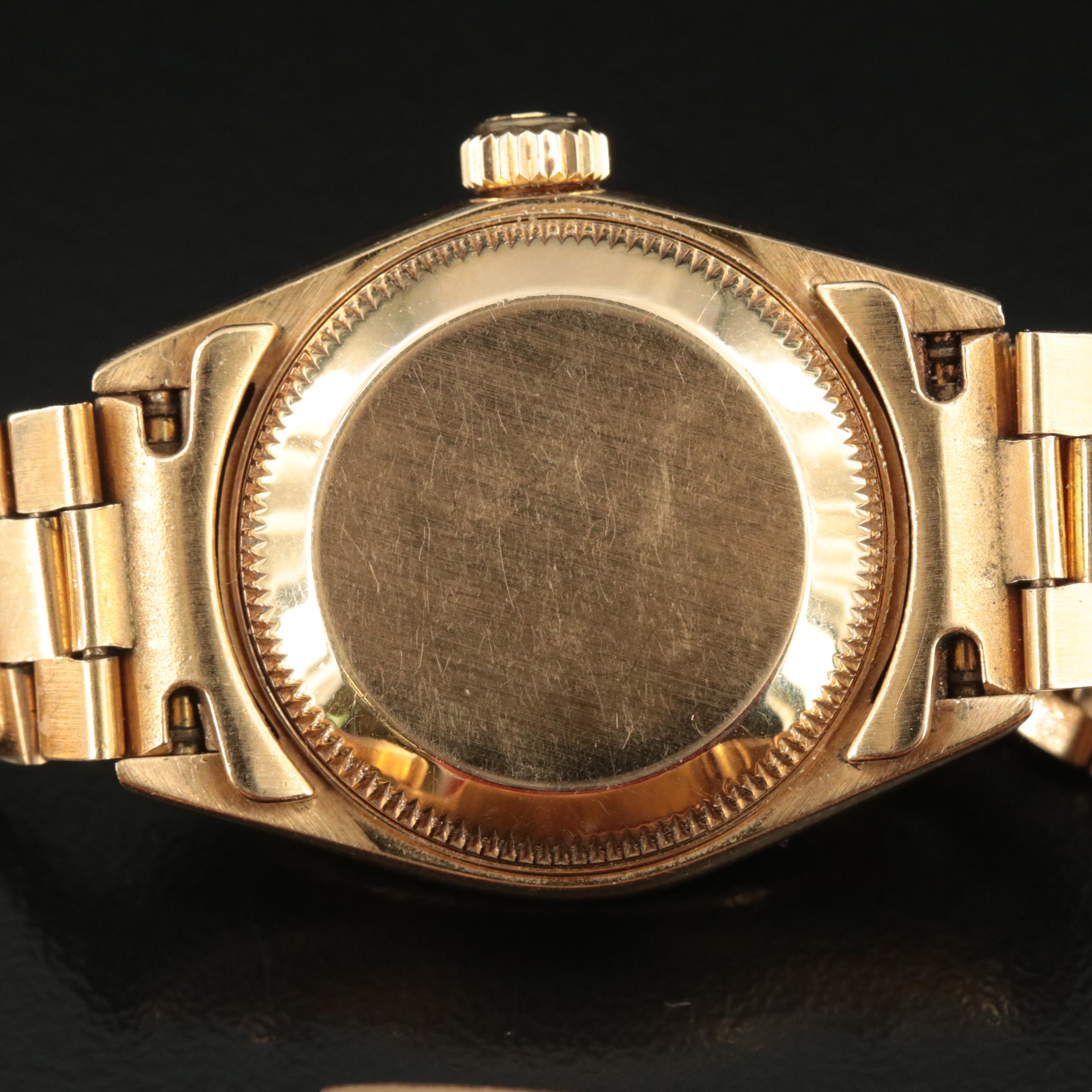 1986 Rolex Lady Datejust President Black Dial Watch