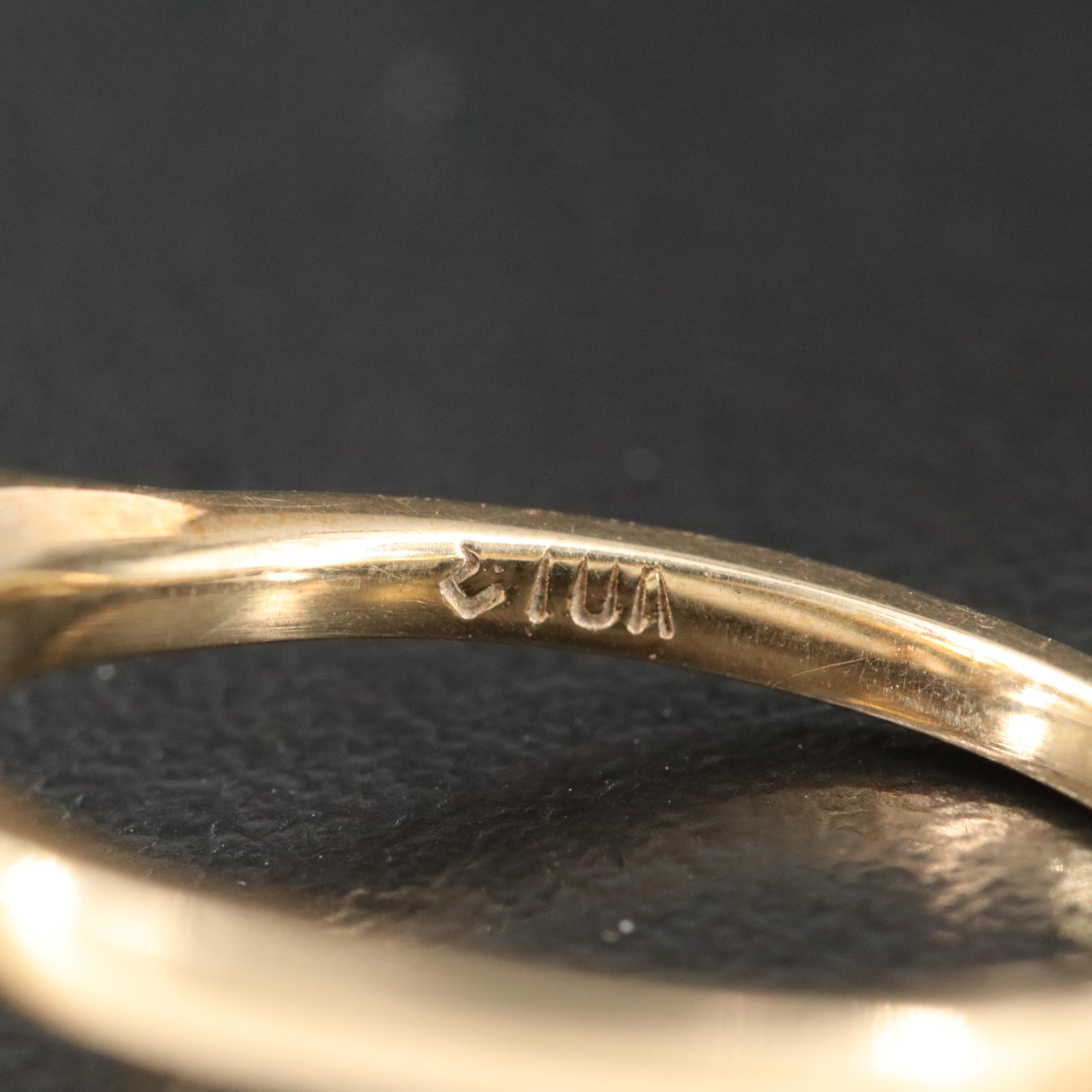 10K Pearl Tapered Ring